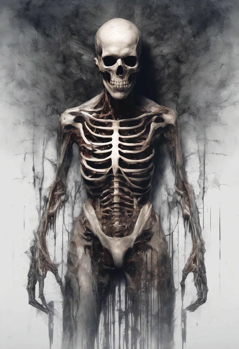 (best quality,8k,highres,masterpiece:1.2),ultra-detailed,(realistic,photorealistic,photo-realistic:1.37),sharp focus,physically-based rendering,extreme detail description,professional,vivid colors,bokeh,illustration style,artbook:Carne Griffiths and Vadim Katin,white background,abstract beauty,in a standing position,centrally positioned,camera perspective,facing towards the camera,perfectly approached,dynamic,intense refinement,smoothness,perfectly shaped breasts:sharp focus,8k resolution,high resolution,illustration style,artbook:Carne Griffiths and Vadim Katin,white background,decadent,devil,skeleton,coldness and sharpness