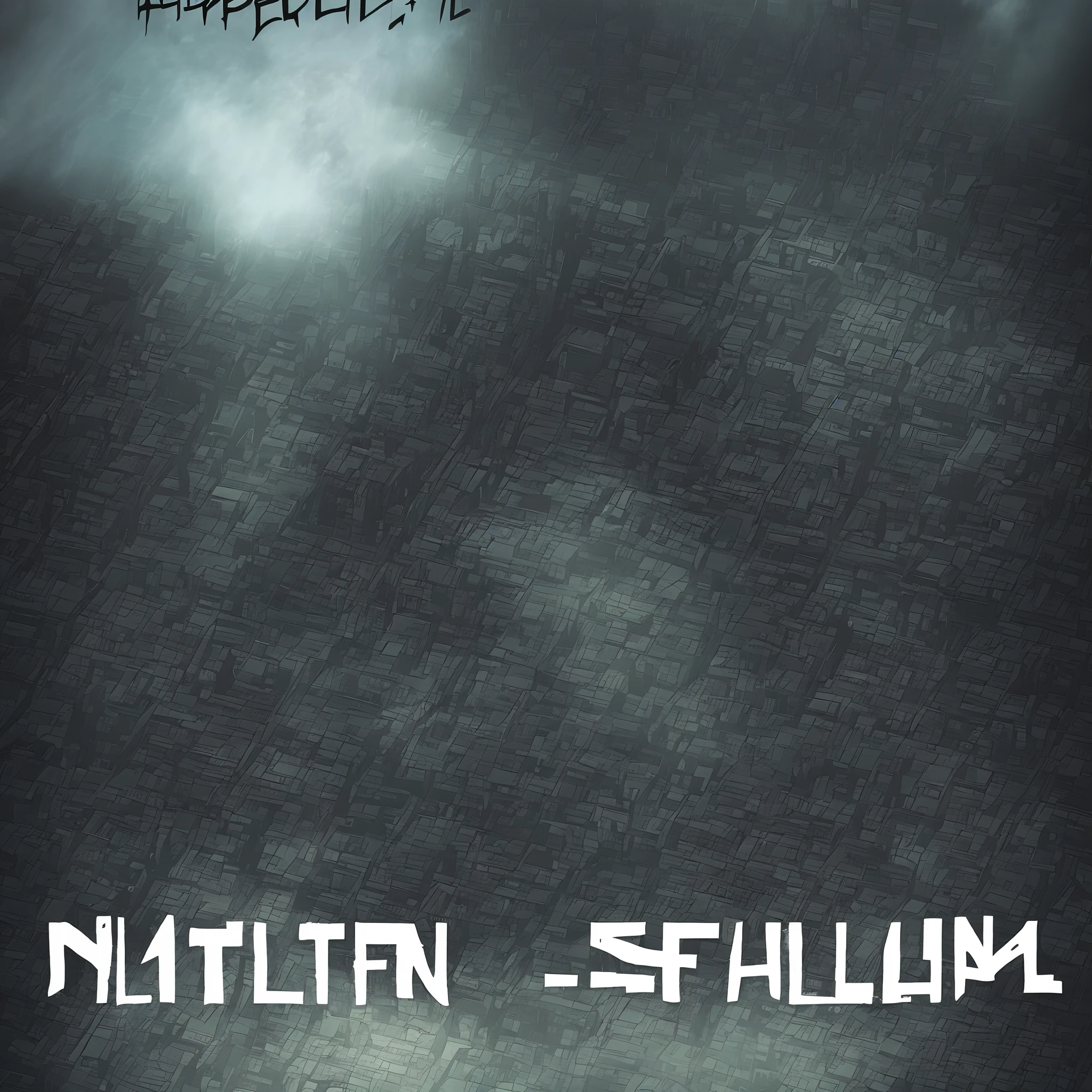 Capa de livro, milharal, pequena casa no fundo do milharal, van sendo destacado na frente, Alien Style Kind of Thriller