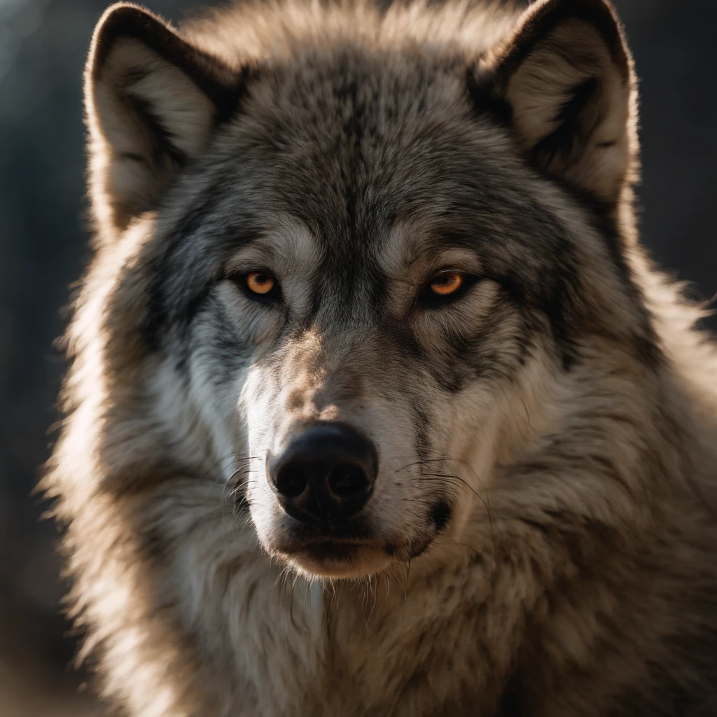 Wolf Head, corps humain, fourrure corps, brawny, viril