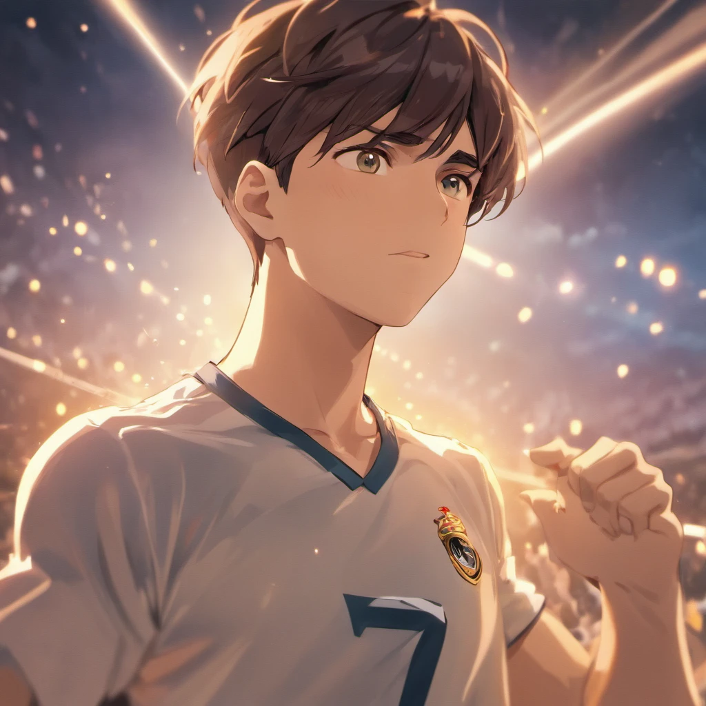 Cristiano Ronaldo,Terno Real Madrid,(pixer style) (Master Parts:1.2) (Bokeh) (Best Quality) (detailedskin) (Detailed texture) (8K) (clay) (Cinematic lighting)