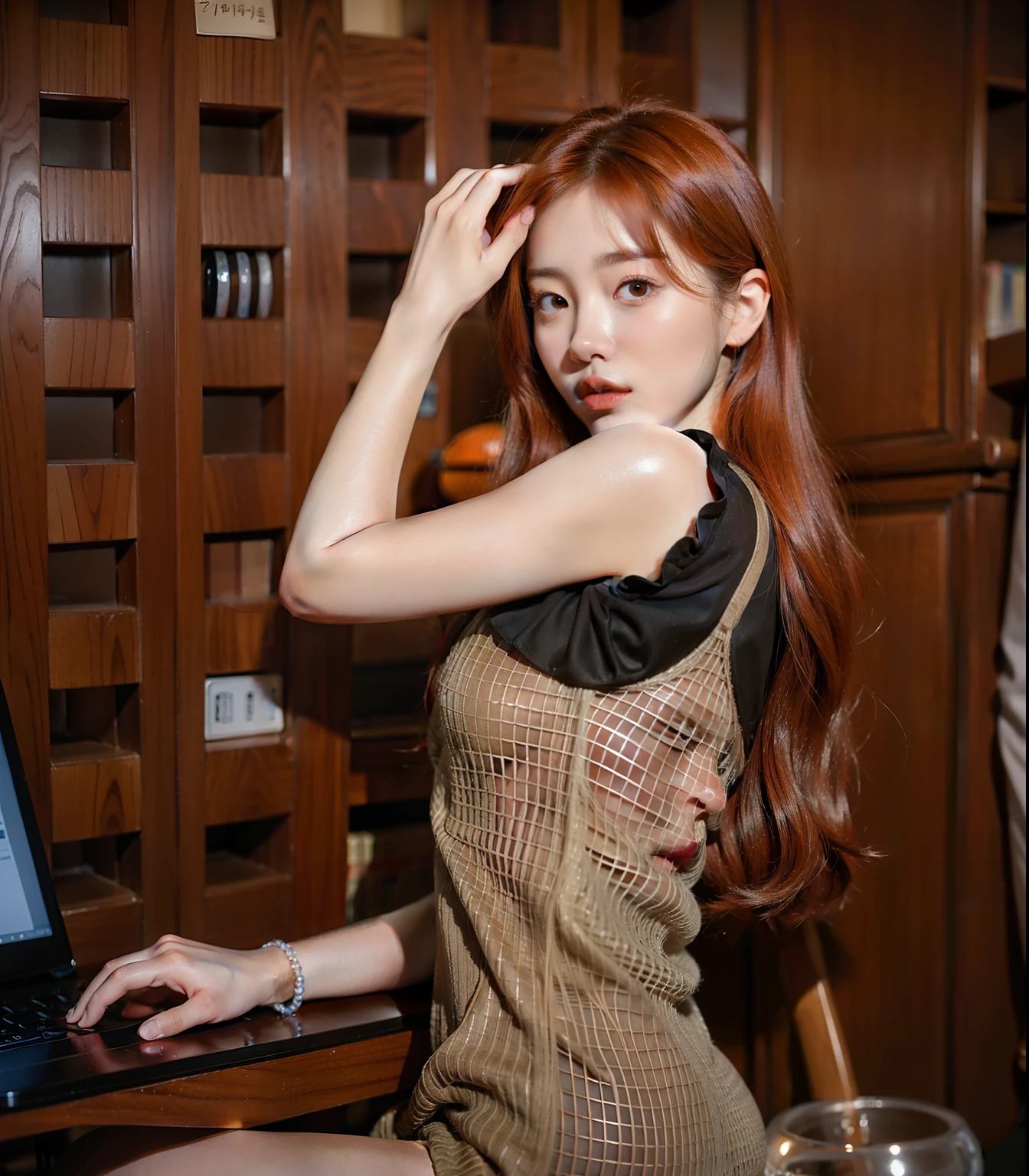 Soft portrait shot 8 K, bae suzy, Choi Hyun-hwa, close-up portrait film still, iu lee ji-eun as a super villain, close - up portrait shot, chiho, mid shot portrait, a close up portrait photo, lofi portrait, portrait soft low light,sideface,good eyes,Good nose,