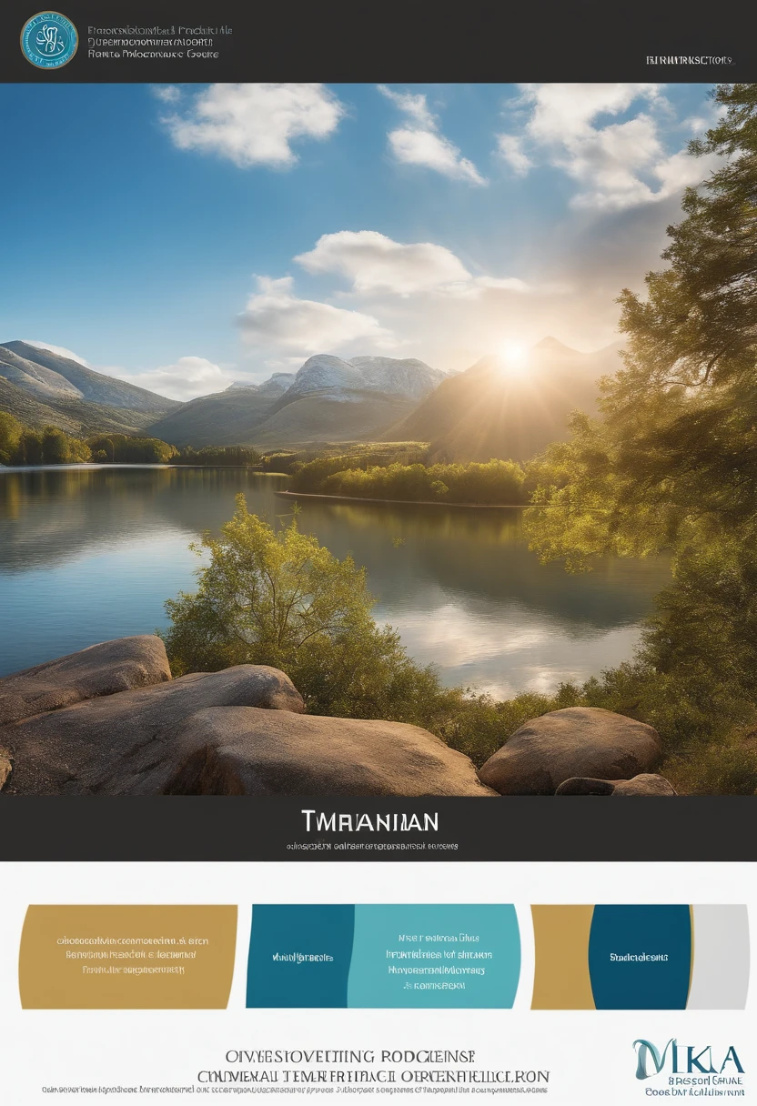 Advertising image of a Therapeutic Practices and Emotional Intelligence course, a combination of elements that represent personal and professional growth, there are three elements that represent therapeutic practices and elements that represent emotional intelligence. The image's color palette includes shades of blue, green and gold to convey a sense of growth, confidence and accomplishment. The image style is clean and professional, conveying the seriousness of the course, but also a warm and inspiring feeling, cinematic style, realistic style, 8k, high quality.