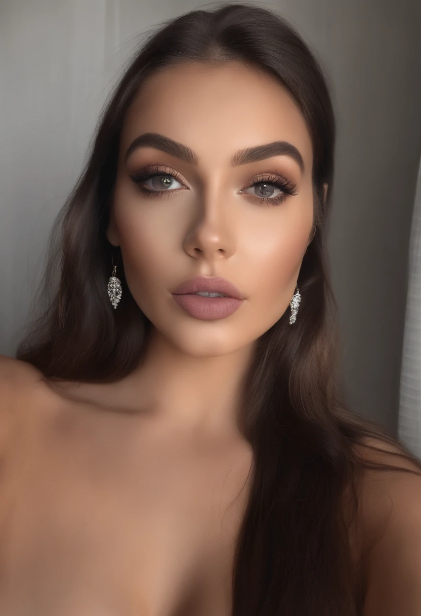 Latino and Swedish Woman , fille sexy aux yeux vert, ultra realist, Meticulously detailed, Portrait Sophie Mudd, cheveux bruns et grands yeux, Selfie d'une jeune femme, Yeux de chambre, Violet Myers, sans maquillage, maquillage naturel, looking straight at camera, Visage avec Artgram, Maquillage subtil, Superbe photo du buste, dans la chambre, Medium to large bust, en jupe noir sexy, botte haute noir a talon, un body en dentelle, une veste ouverte et des bas resiles