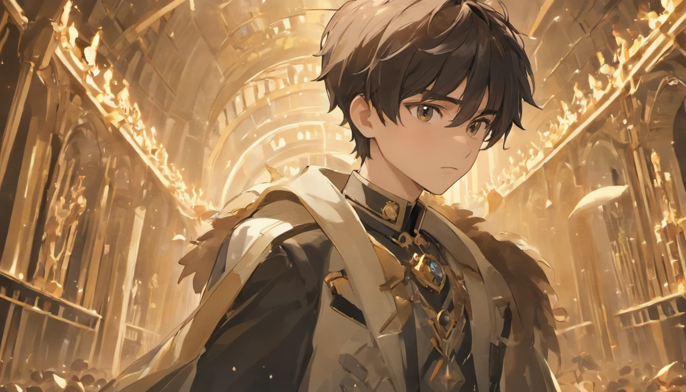 A 3d pixar disney style movie poster with the title “melhor administração da história” and Handsome 30 Years Old Male Mayor, Cropped Hair, No Glasses, Highly Detailed Eyes, Frontal, Fit, Looks Like a Boss, Full Body View, Highly Detailed Hands, Toy Figures, Best Quality, 3D Drawings, Full Body View, fantasy, dream, surrealism, super cute, Drawing of a man with a small beard, short black hair, big forehead, big brown eyes, with a white civil engineer helmet, white man, fine fe