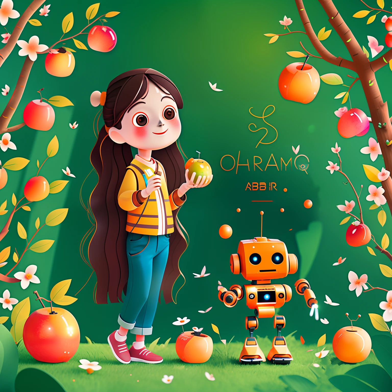 Orange AI robot