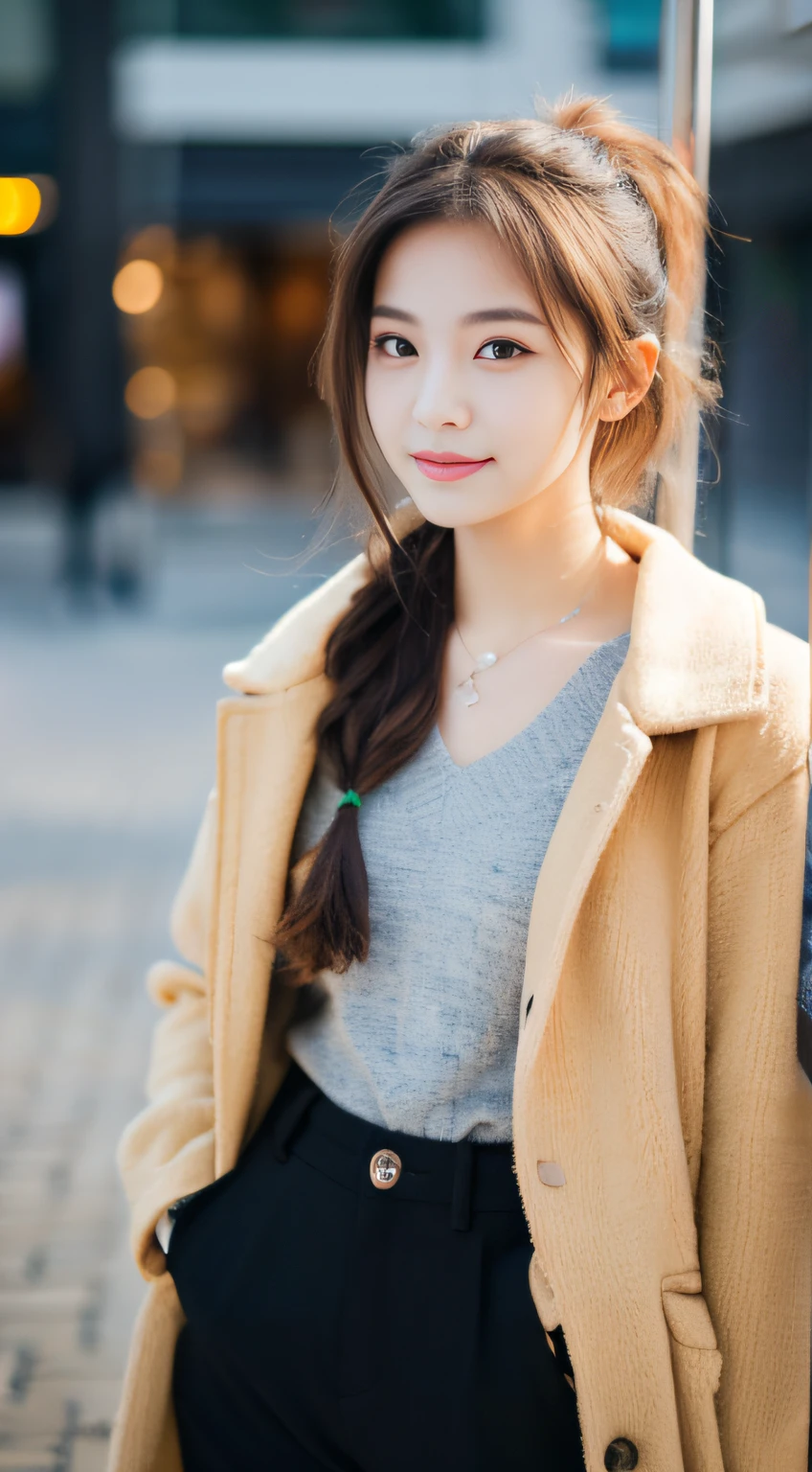 (((32K,very high res, high detailing, highly accurate,Masterpiece Girl 1:1.5))),Raw photo & realistic atmosphere,beautiful dark blue eyes,Detailed mouth,Glossy lips,Detailed eyebrows,Soft white skin that shines with every detail,,Eyes drawn in detail、Very beautiful eyes with azure eyes,Detailed lips、Very beautiful face,Very well-formed face、Lifelike face,shiny beautiful lips,Beautiful eyebrows,Infinite reality,Best design,(Insanely cute Japan -yeld hischool girl,,Beautifully shaped breasts,Very cute beautiful girl,Little Gilthy body,Outstanding style:1.5),Best Natural Makeup,Japanese ido,Korean Idols,Young sensual idol,Moist eyes,Dark Beautiful Deep Eyes,Beautiful butt,beauty legs,,camel's foot,:1.3),超A high resolution、,Natural and realistic face,Back lighting,Pure eyes are too cute,(((photorealisim,Photograph the whole body))),,Reality Live Action,(Fashionable earrings,,a necklace,A bracelet,gyuru,Glossy nail art,2022 Women's Teens Winter Casual Fashion,Down jacket,Black pants,white shoe,Calm and fashionable girl,light brown hair,Braided ear hair,独奏,little smiling,full body Esbian,Show full-body fashion,Leaning forward,Bend over, Only beauty young cute 15 year old girpetite and very cute 15-year-old girl:1.7),Nighin uya