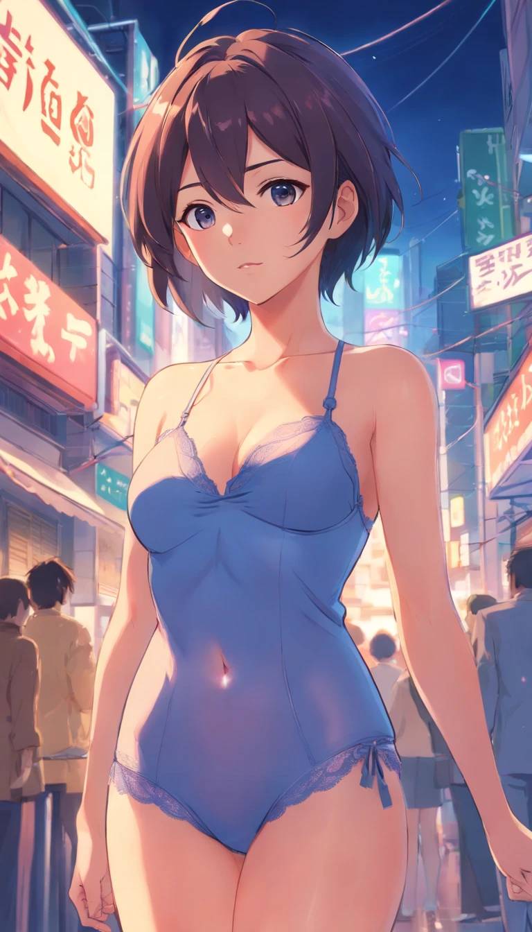 Mulher loira de lingerie, pose sexy, Modelo IG | Artgerm, anime vibes, big breats, olhar sexy, roupa sexy, roupa muito sexy, 8k)), loira, barbie doll in panties and bra, cosplay glamouroso, gatinha jovem bonita, Inspirado em anime