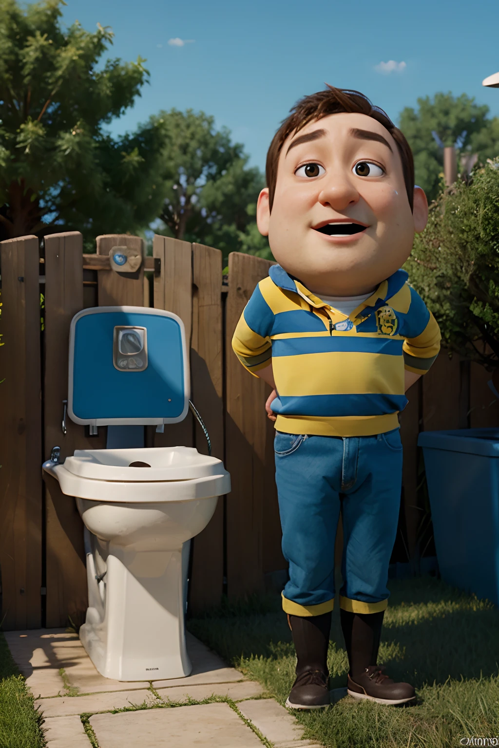 a pixar movie about a urinal wiwth a man