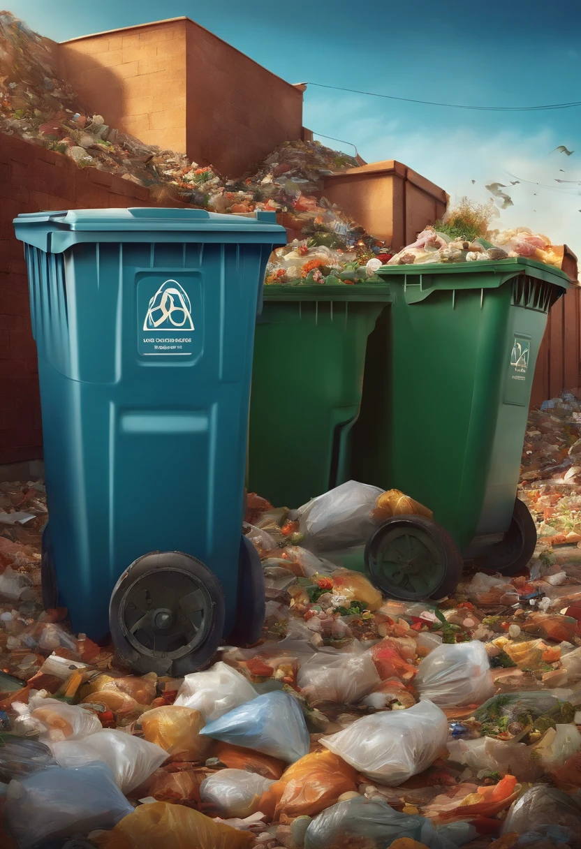 An illustration that symbolizes the impact of the garbage collection rate on society An image that represents the increase in the garbage collection rate