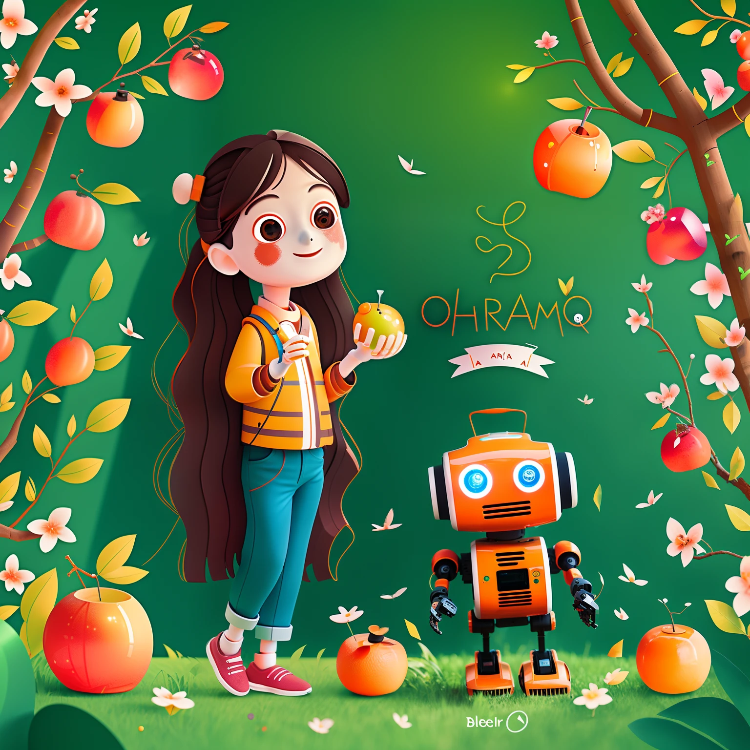 Orange AI robot