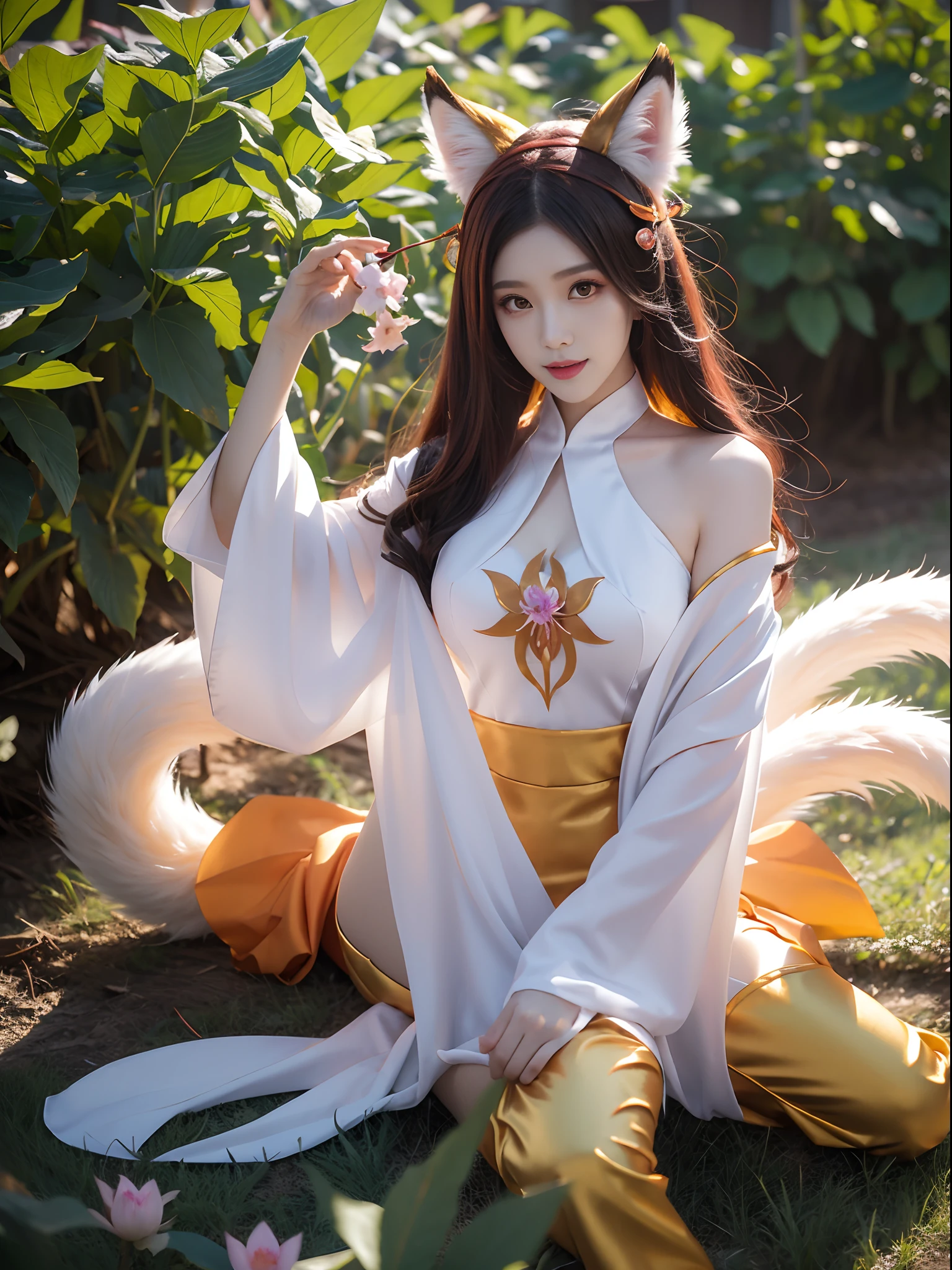 lol League of Legends Fox COS Costume Nine-Tailed Demon Fox Bloom Spirit Festival Soul Lotus cosplay costume