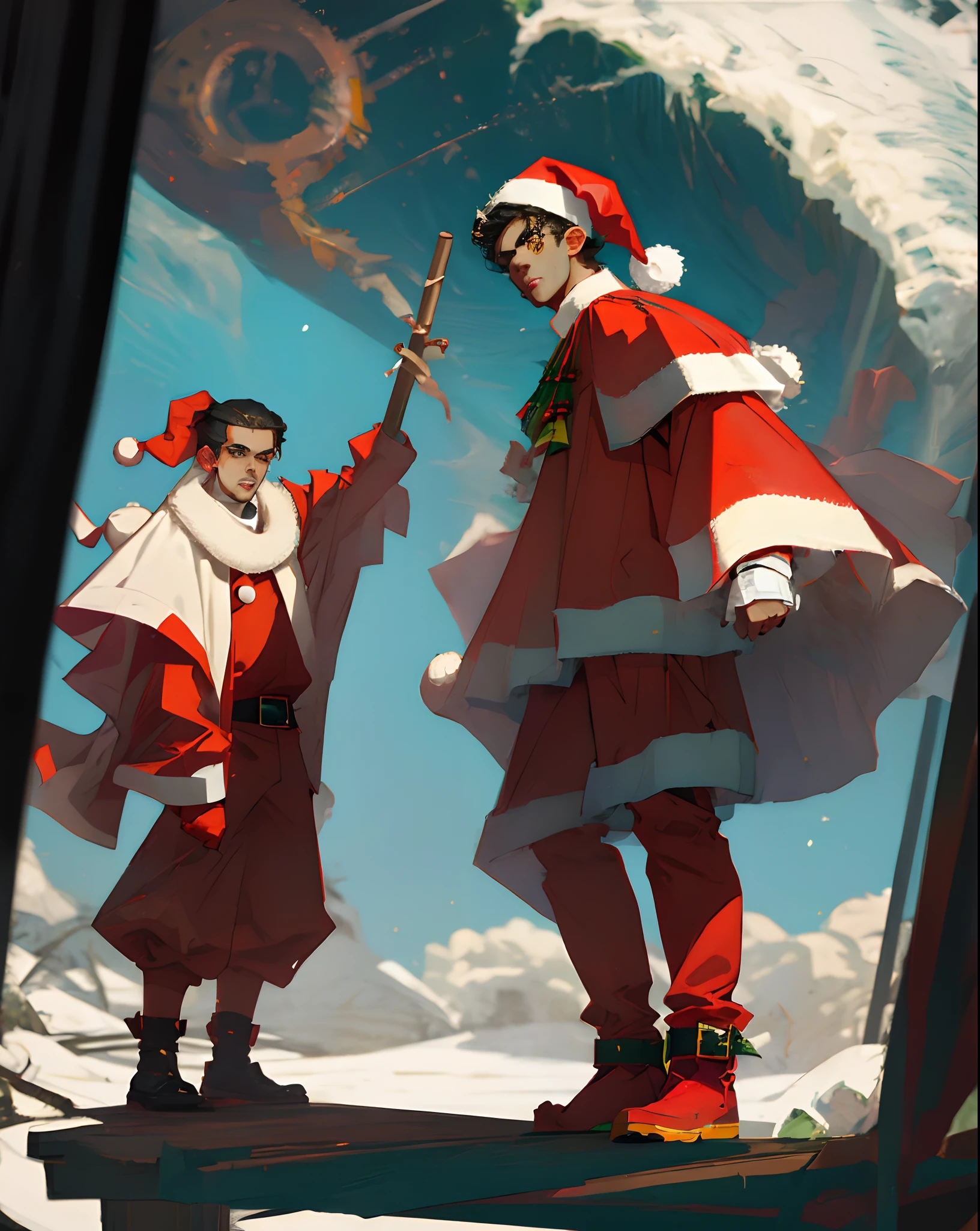 Stylish Santa Cosplay Boys