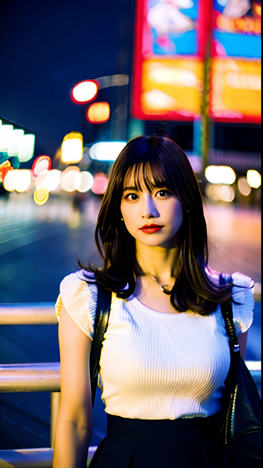 top-quality、One Beautiful Girl、nightcity、Camisole、Colossal tits,35mm lens,Cowboy Shot