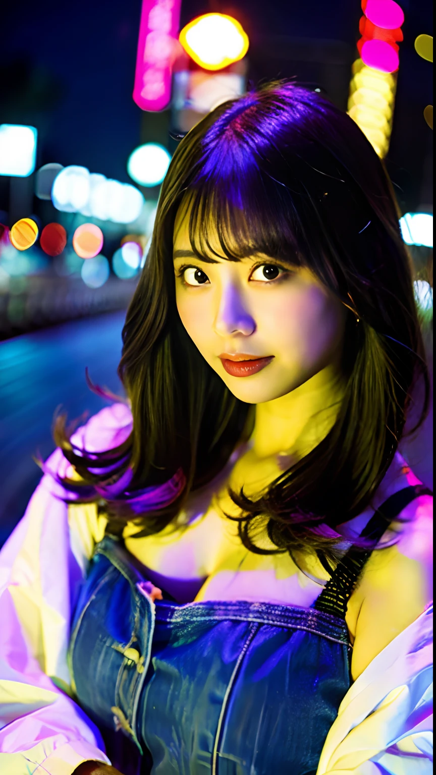 top-quality、One Beautiful Girl、nightcity、Camisole、Colossal tits,35mm lens,Cowboy Shot