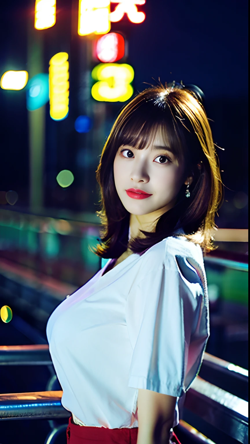 top-quality、One Beautiful Girl、nightcity、Camisole、Colossal tits,35mm lens,Cowboy Shot