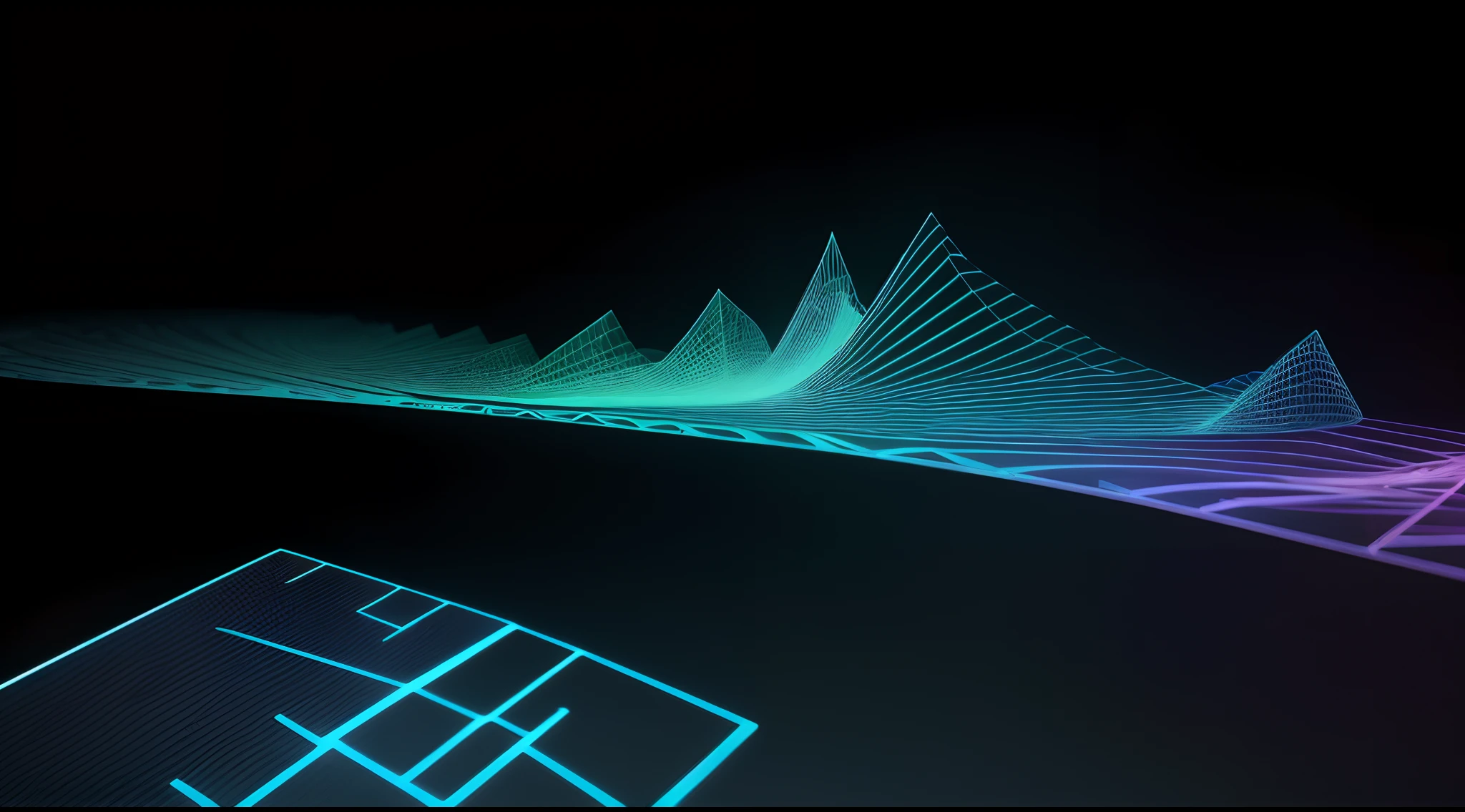 Engaging 3D visualization featuring stunning graphs、glinting