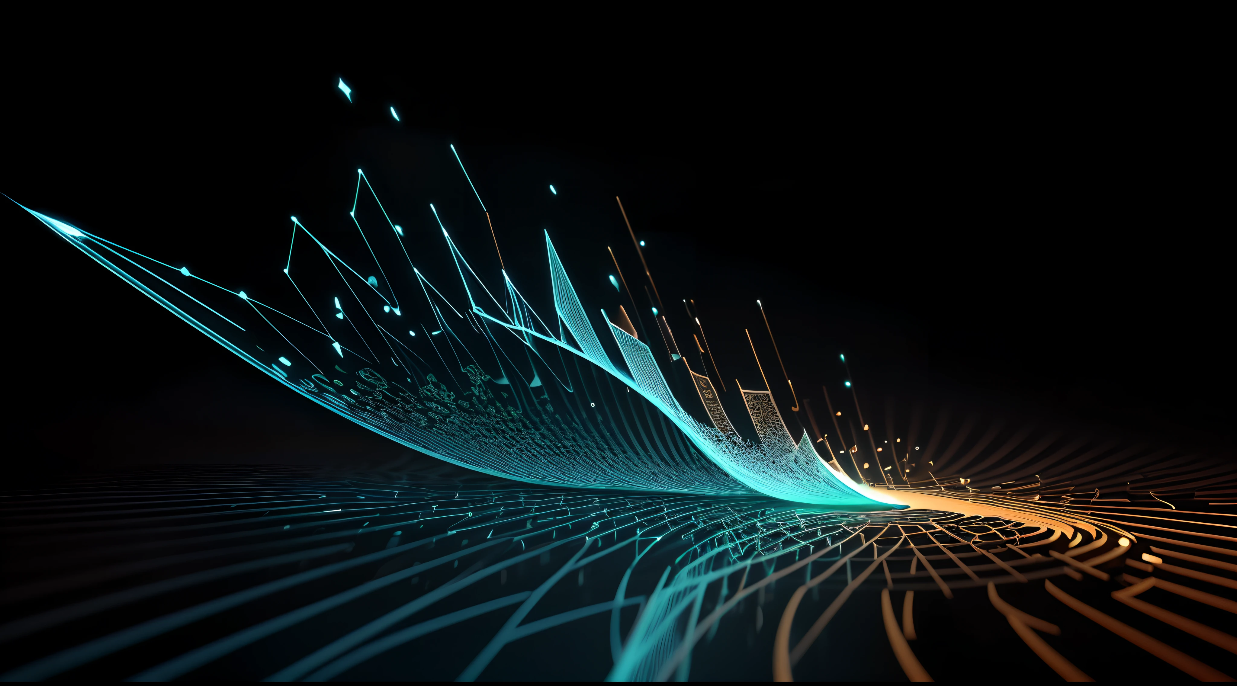 Engaging 3D visualization featuring stunning graphs、glinting