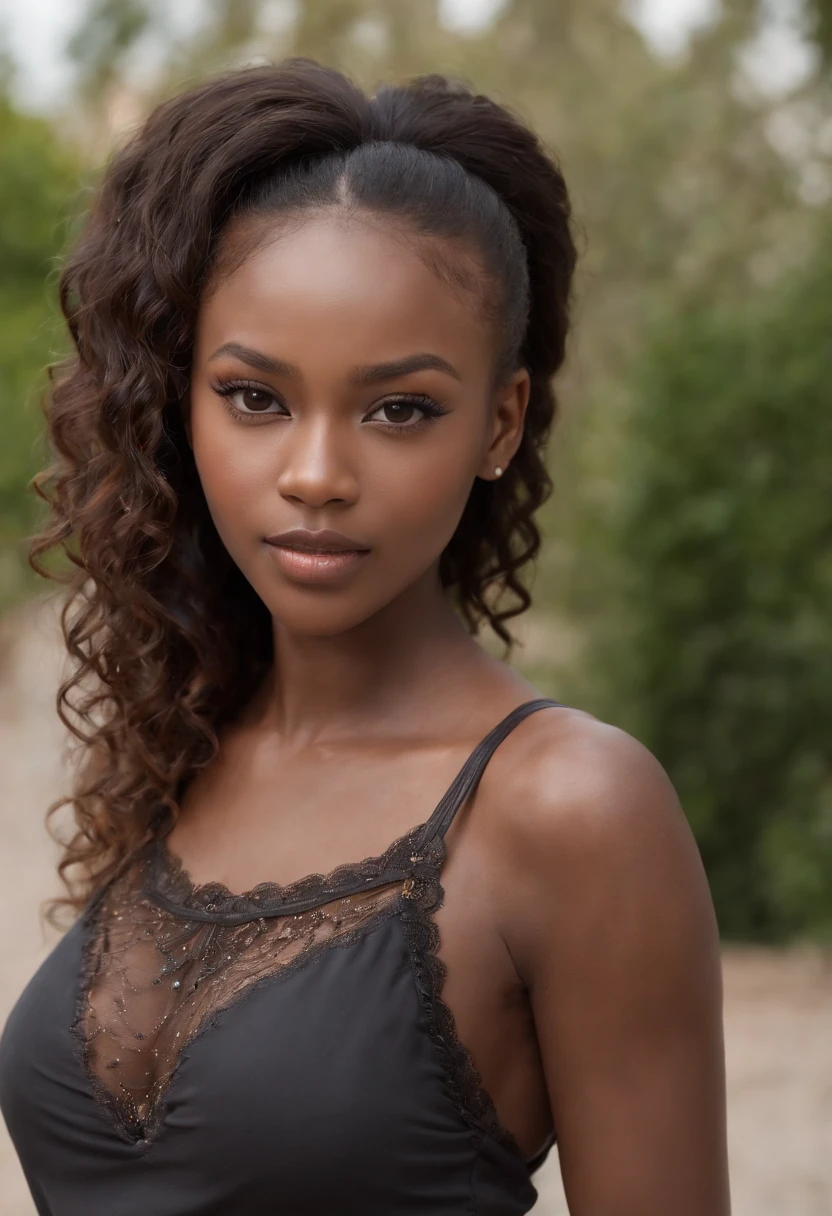 ((Dark African skin, Very deep ebony skin)), ((Its beauty is undeniable)), ((Excited cute face)), ((Perfect hazel eyes hyper detailed,)), ((pose mignonne)), , ((Seductive )), sexy, (( Tight mesh shirt, shorts courts sexy)), ((Smooth African hair long curly ponytail,)), (( peau)), ((debout, vue de face)), ((toucher ses propres jambes dans une pose sexy)), ((dehors, Ville publique)), Sharp Focus CGI, photoreallistic, High detail, Realstic, Masterpiece, absurdes, Best quality, Hdr, High quality, high-definition, Extremely detailed, 8k wallpaper, Intricate details, 8K UHD, Full-HD, (photo realist:1.2), contraste, intense illumination, lighting cinematic, natural lighting, hard light, contre-jour, Illumination globale, occlusion ambiante 22ans