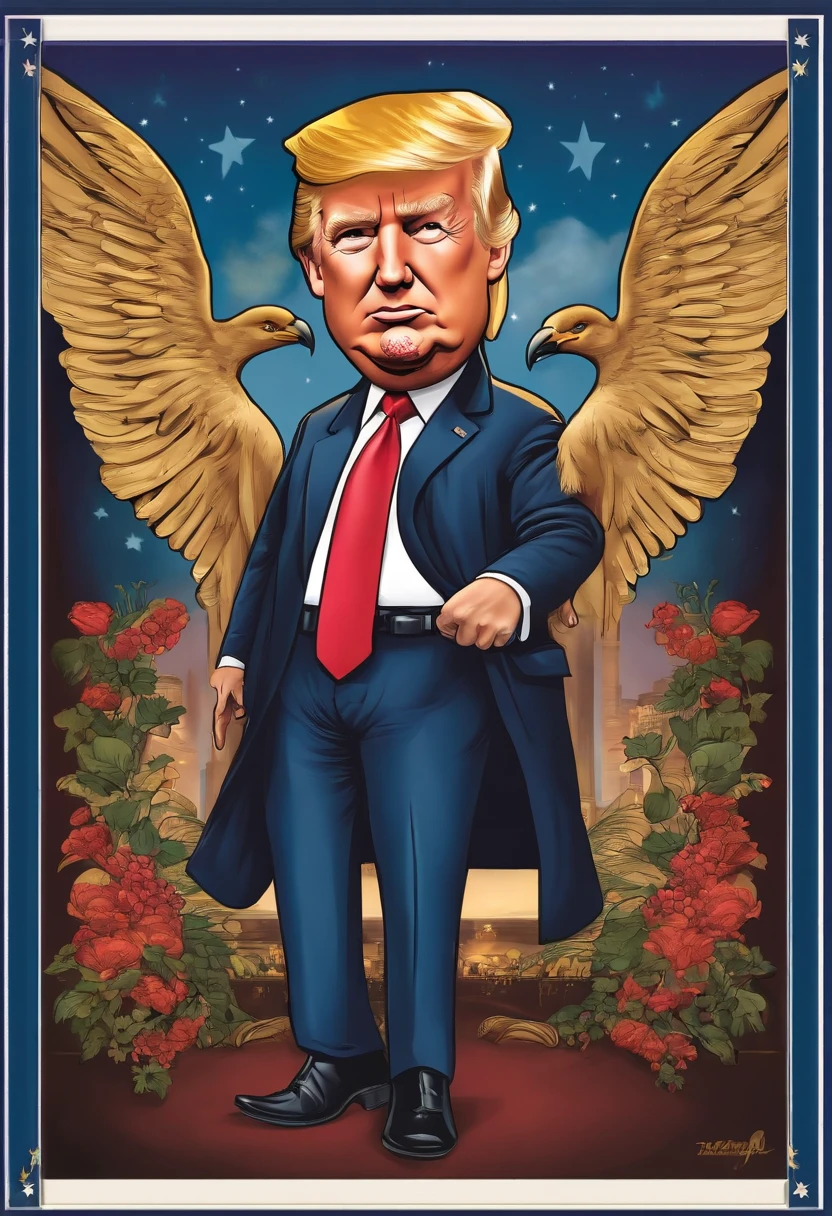 trump cartoon sticker