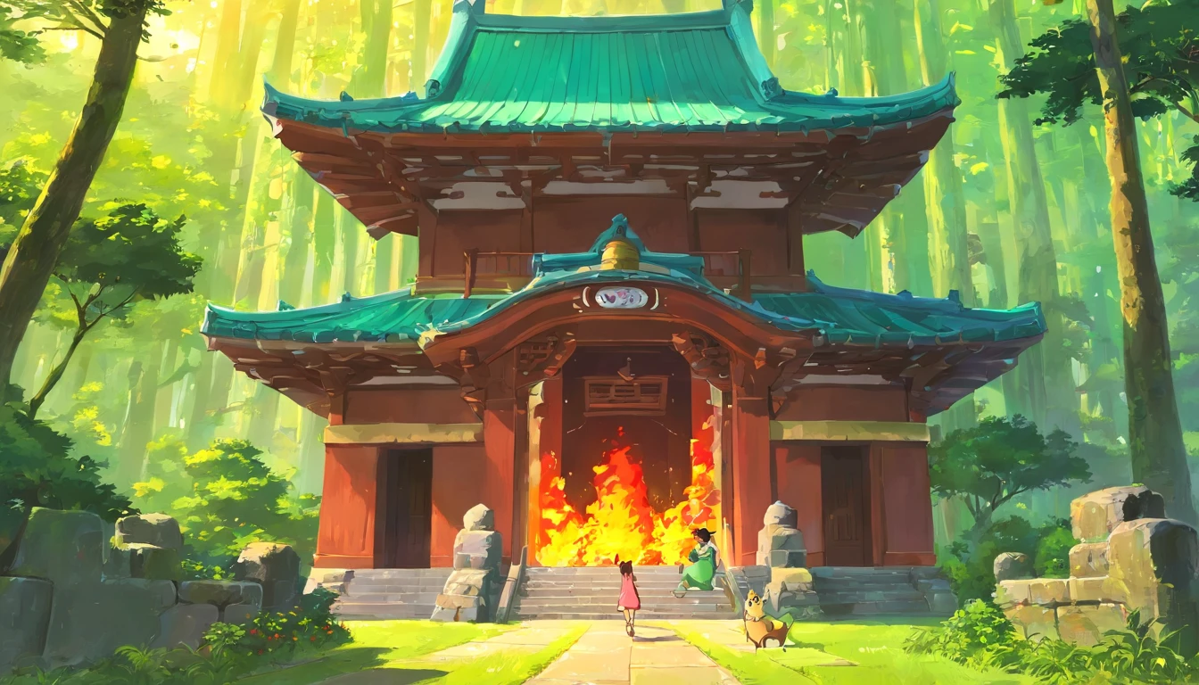 The ancestors of the Zhuang people were building temples,But fire needs protection,So people decided to find a home for the fire,It's what we now call "Vesta."