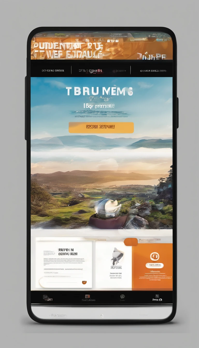 Phone app with login and registration screens
