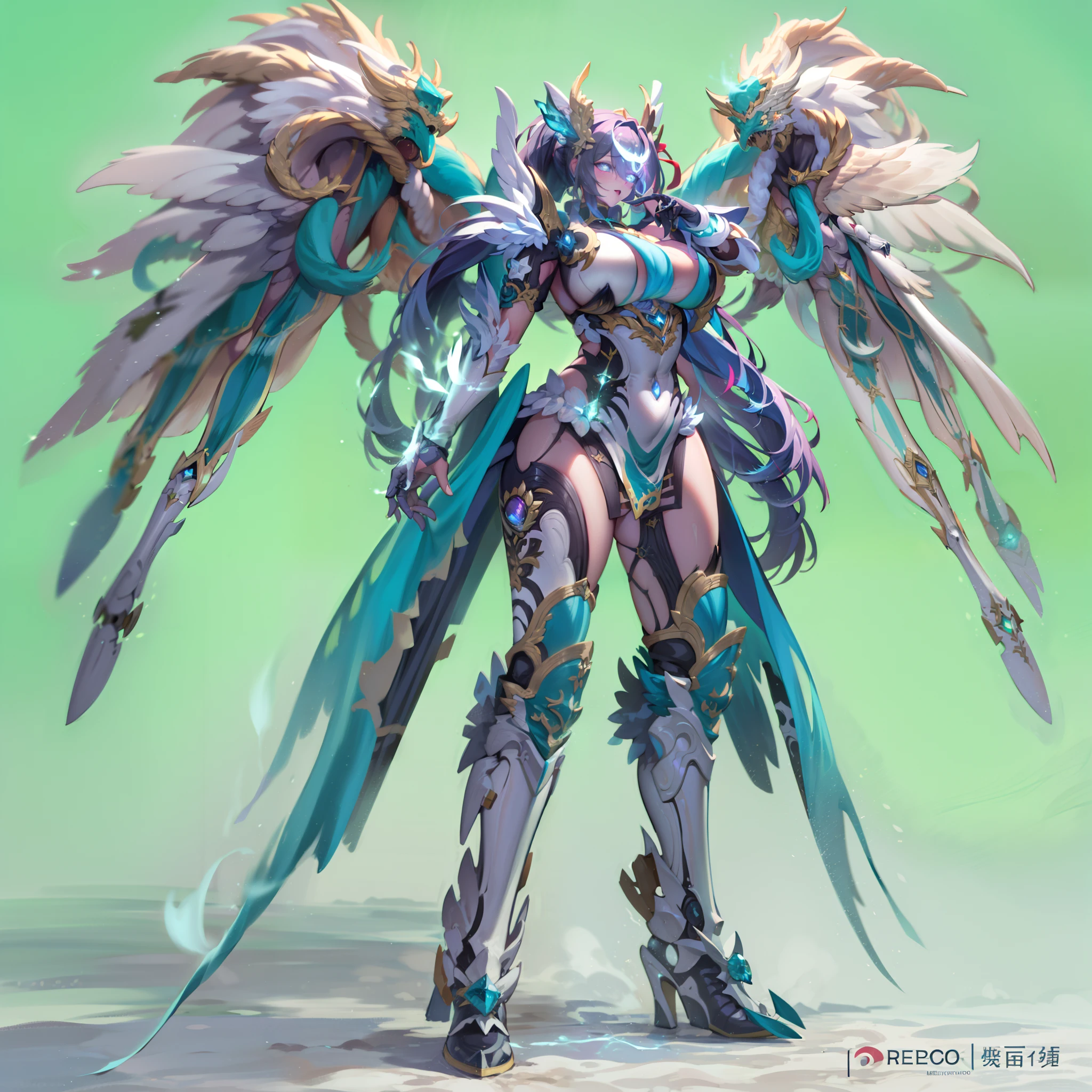 battlemech，（Blonde girl），(Huge ponytail),Glowing blue eyes，Blue Light Energy Longsword，Galactic，Mechanical and exquisite，（（Blonde Beauty））pubic detail，mech wings，elegent，Blue Mecha，Glowing blue-blue eyes，（Stocking Heels），land，Mechanical and exquisite，pubic detail，mech wings，elegent，The tree々，There are hands and feet，angled，angled，immensity，Wind，hazy，Mecha's eyes glow blue，Blue Mecha，Glowing blue-blue eyes，Holding the sword of delicate light energy，Skysky，Mechanical and exquisite，pubic detail，Huge mech wings，elegent，The tree々，There are hands and feet，angled，angled，immensity，baiyun，hazy，Mecha's eyes glow blue，pubic detail，Winds of the future，sacredness，Cavalier，battlemech，Glowing blue eyes，Blue Delicate Sniper Rifle，Skysky，Mechanical and exquisite，pubic detail，Huge mech wings，elegent，The tree々，There are hands and feet，angled，angled，immensity，baiyun，hazy，Mecha's eyes glow blue，pubic detail，Winds of the future，sacredness，Cavalier，the face is clear，Face wearing mask armor，masterpaintings，best qualtiy，offcial art，the Extremely Detailed CG Unity 8K Wallpapers，brightened light，（light particules，（Illustration）（Farbe）goodlooking，impeccable，（（Graphic Painting）），（Heavier stroke）），（bold lines），Highest image quality，masterpaintings，Filigree，long eyeslashes，（（（silhuette））），Very detailed background，tulips，Banana leaves，lilie，dew，Date palm flowers，Ryu，Light white off-the-shoulder dress，Mottled sunlight，（Close-up of people），（（Super best quality））， （（A very masterpiece））， （（super detailing：1.4））， （（hyper realistic lifelike 3d））， Dragon Warrior Girl， Mechanical body， Dynamic action poses in battle scenes， Mechanical weapons of very complex and heavy fighters， Off-the-shoulder fashion that blends dense and complex steampunk with dense gothic ****ta， Complex steampunk headgear， very thin long legs， Mechanical boots above the knee， Fluttering lace flared mini skirt， beautiful big breasts directed upwards，Somewhat long, Vertical curly silver hair fluttering in the wind，Countless shining large sphe