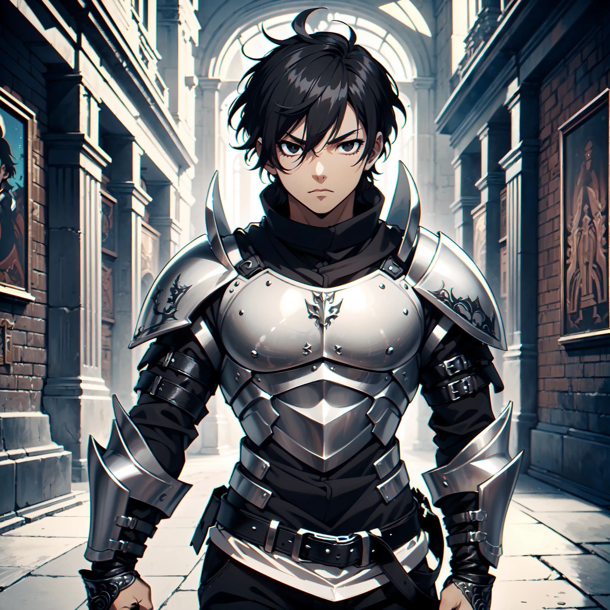 128K Ultra High Definition,
128K Ultra High Quality,
128K Ultra High Resolution,
Best Definition,
Best Quality,
Best Resolution,
Perfectly Detailed,
Perfectly Designed,
Extremely Detailed,
Extremely Designed,
Hyper Detailed,
Hyper Definition,
Hyper Quality,
Hyper Resolution,
Masterpiece,
(((Anime))),
Body Shot,
(((Boy))),
Handsome,
Muscular Body,
(((Black Short Hair))),
(((Black Eyes))),
(((Hyper Detailed & Perfectly Designed With Ultra High Quality Black Berserker Armor))),
(((Inside Of Medieval Royal Palace Background Scenery))),