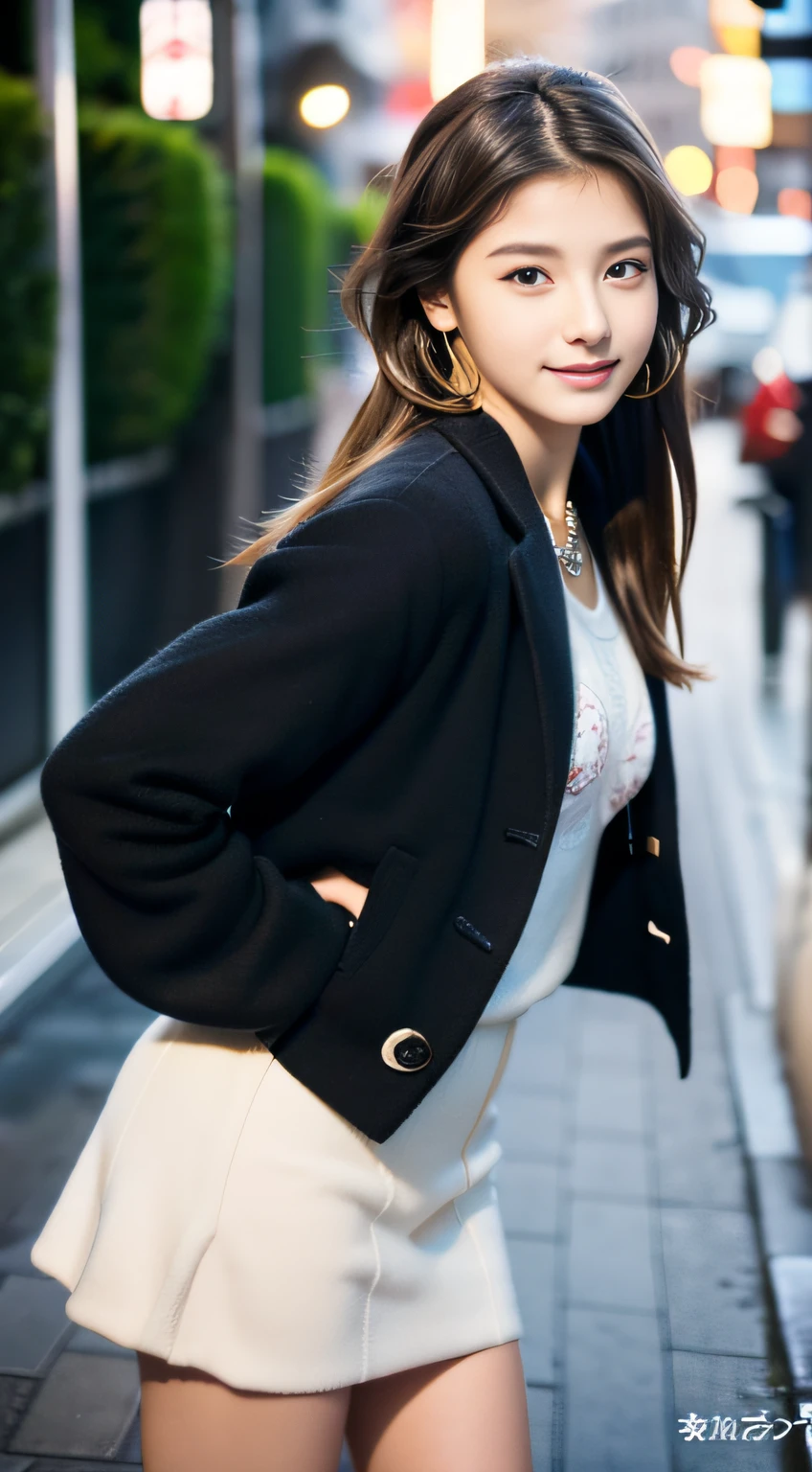 (((32K,very high res, high detailing, highly accurate,Masterpiece Girl 1:1.5))),Raw photo & realistic atmosphere,beautiful dark blue eyes,Detailed mouth,Glossy lips,Detailed eyebrows,Soft white skin that shines with every detail,,Eyes drawn in detail、Very beautiful eyes with azure eyes,Detailed lips、Very beautiful face,Very well-formed face、Lifelike face,shiny beautiful lips,Beautiful eyebrows,Infinite reality,Best design,(Insanely cute Japan -yeld hischool girl,,Beautifully shaped breasts,Very cute beautiful girl,Little Gilthy body,Outstanding style:1.5),Best Natural Makeup,Japanese ido,Korean Idols,Young sensual idol,Moist eyes,Dark Beautiful Deep Eyes,Beautiful butt,beauty legs,,camel's foot,:1.3),超A high resolution、,Natural and realistic face,Back lighting,Pure eyes are too cute,(((photorealisim,Photograph the whole body))),,Reality Live Action,(Fashionable earrings,,a necklace,A bracelet,gyuru,Glossy nail art,2022 Women's Teens Winter Casual Fashion,Down jacket,Black pants,white shoe,Calm and fashionable girl,light brown hair,Braided ear hair,独奏,little smiling,full body Esbian,Show full-body fashion,Leaning forward,Bend over, Only beauty young cute 15 year old girpetite and very cute 15-year-old girl:1.7),Nighin uya