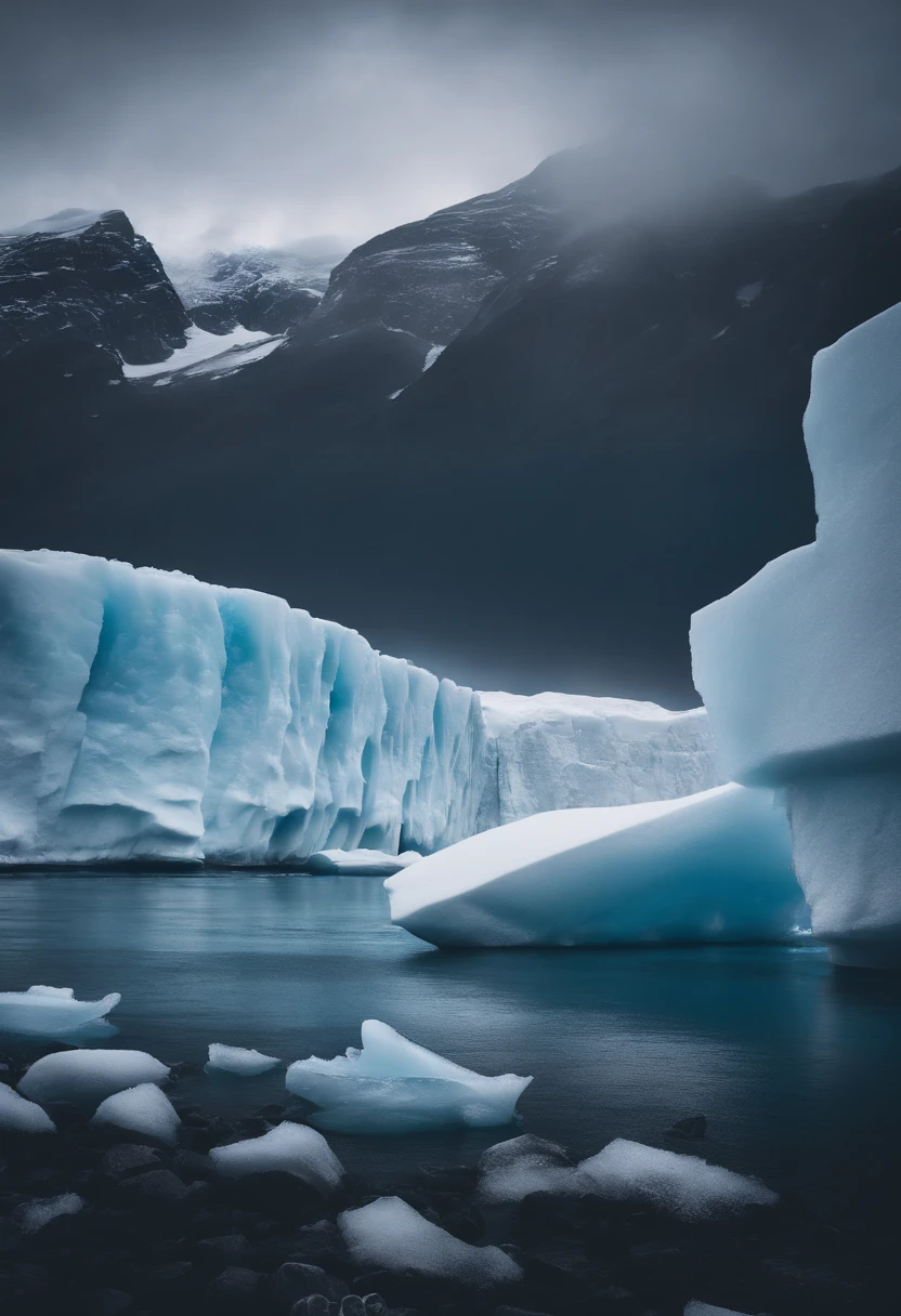 Antarctic continent、Huge ice wall、