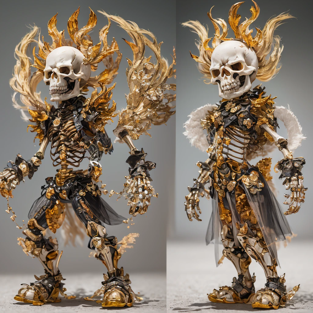 浅橘Skull 32K,Phoenix Immortal Demon Skeleton Realm, Chance encounter with Liu Hanshu,tmasterpiece, Better quality, Still photography,Muppet skeletons,There are terriers,Linen coarse cloth skeleton holding a puppet triceratops skeleton,The animal images are super vivid and cute,sprout,intelligent,Crayon texture light skeleton,200 Creativity,depth of fields,Puppet skeletons with orange-red furry,National style crystal skeleton circle,Flying nine-tailed fat skull flame ethereal toad star,Golden-black damask white rabbit fur bra,Fuchsia pink diamonds, Tulle burgundy diamond shin guard,Red Crystal Skull Explosion 1:900 miniatures,Front view,Pure transparency,Wear boxing gloves,Ice is permeable to gas,Film light and shadow,Panorama ultra-wide angle,extremely happy,The texture of the real person is delicate,Strong visual impact,Hyper-detailing,Dream crystal skeleton,Refined face,prettyeyes,high saturated,Wear reflective sunglasses with a thick gold thread,crystal-clear,Good sense of perspective,Light and shadow effects,16K smooth,The surface is not well lit,Fluttering black hair crystal skeleton,((Crystal skeleton))