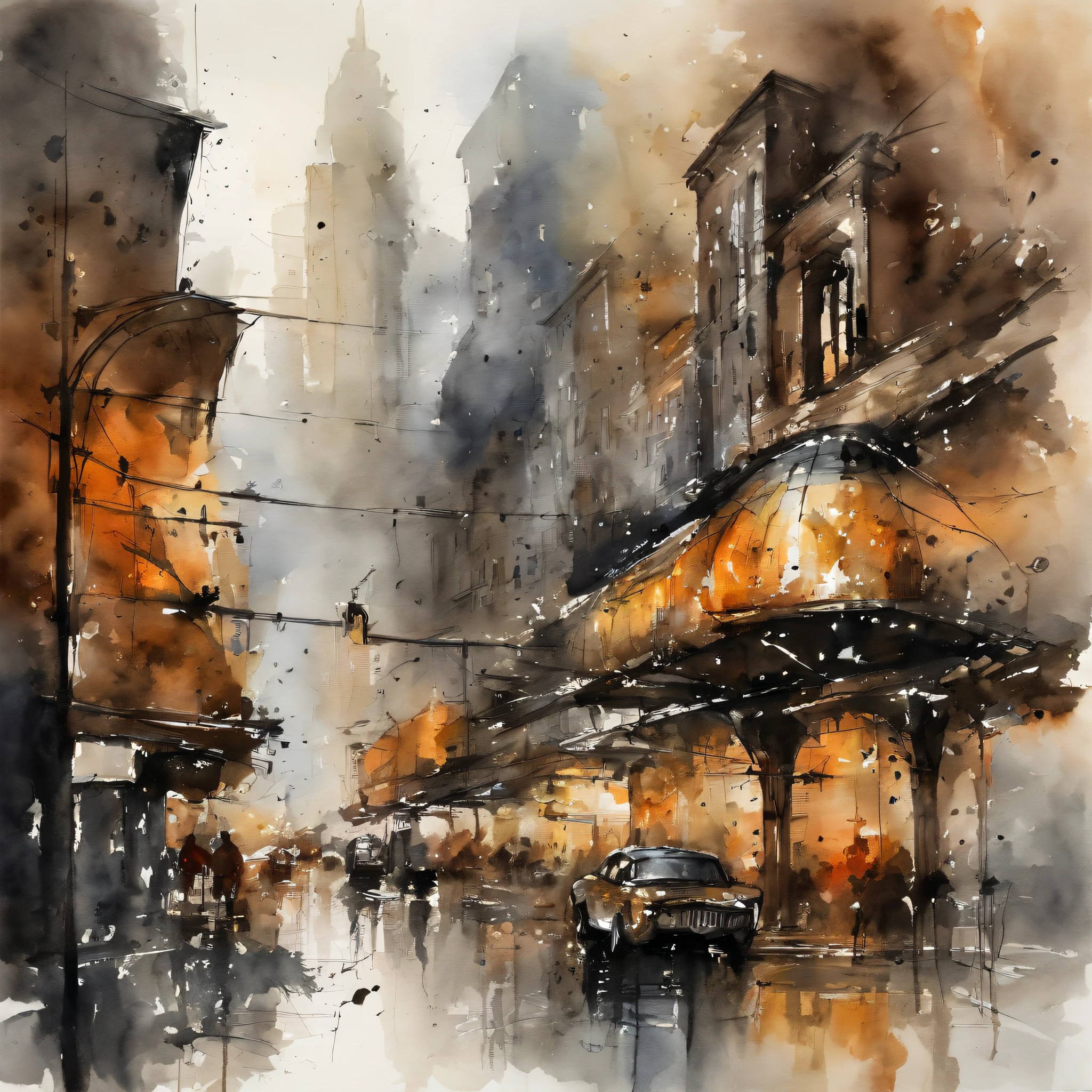 image of a futuristic city darker traces more with a lot of evident and latent technology