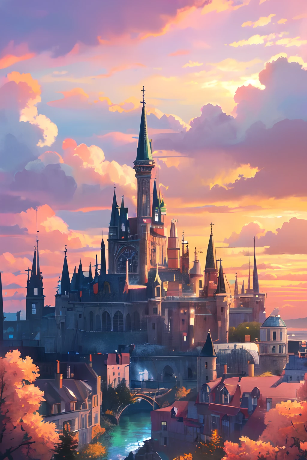 (magical pretty sky pink stream overlay scene), (sky), (clouds), soft lighting, clean background, beautiful scenery, masterpiece, high quality, beautiful graphics, high detail,