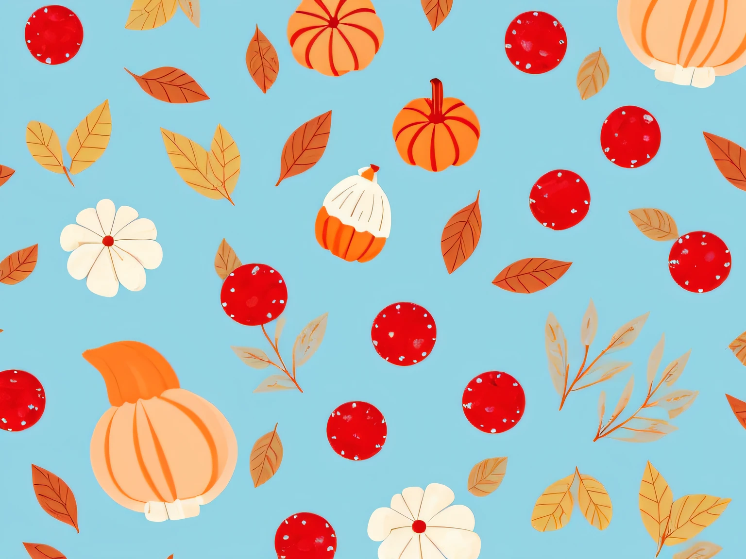 Thanksgiving wallpaper for Instagram, in the style of charming character illustrations, Light blue and beige, lit child, Reference painting, Cranberry pits, Original characters, White background