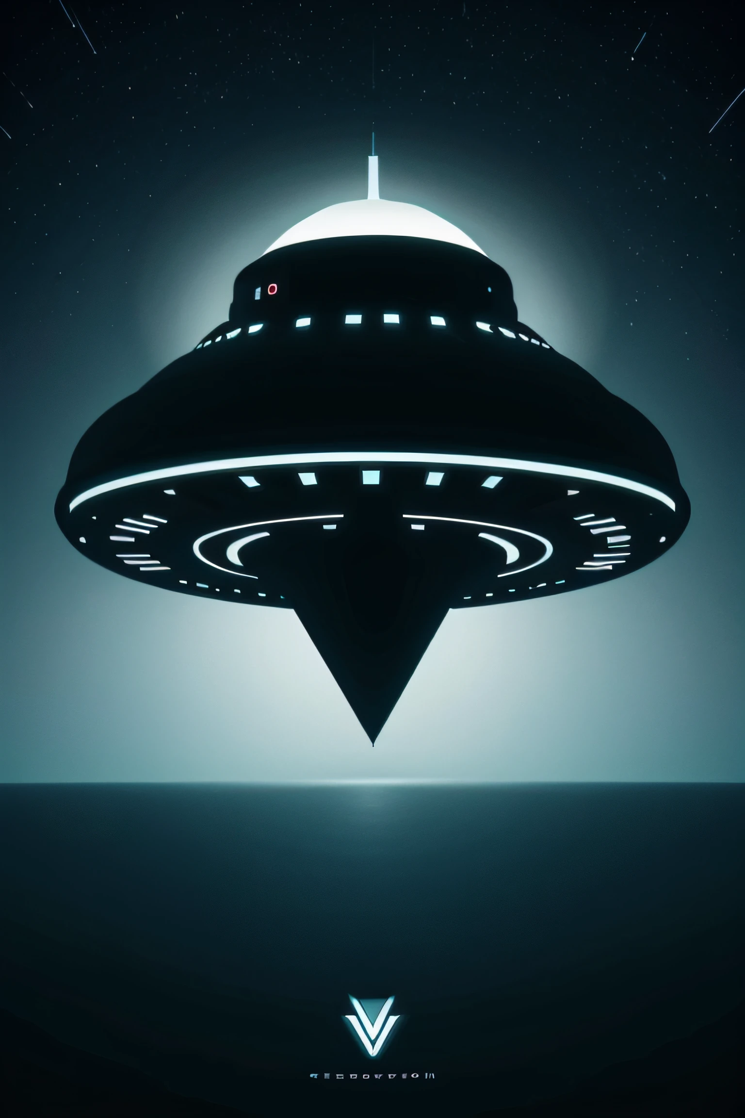 UFO vector art for a store branding