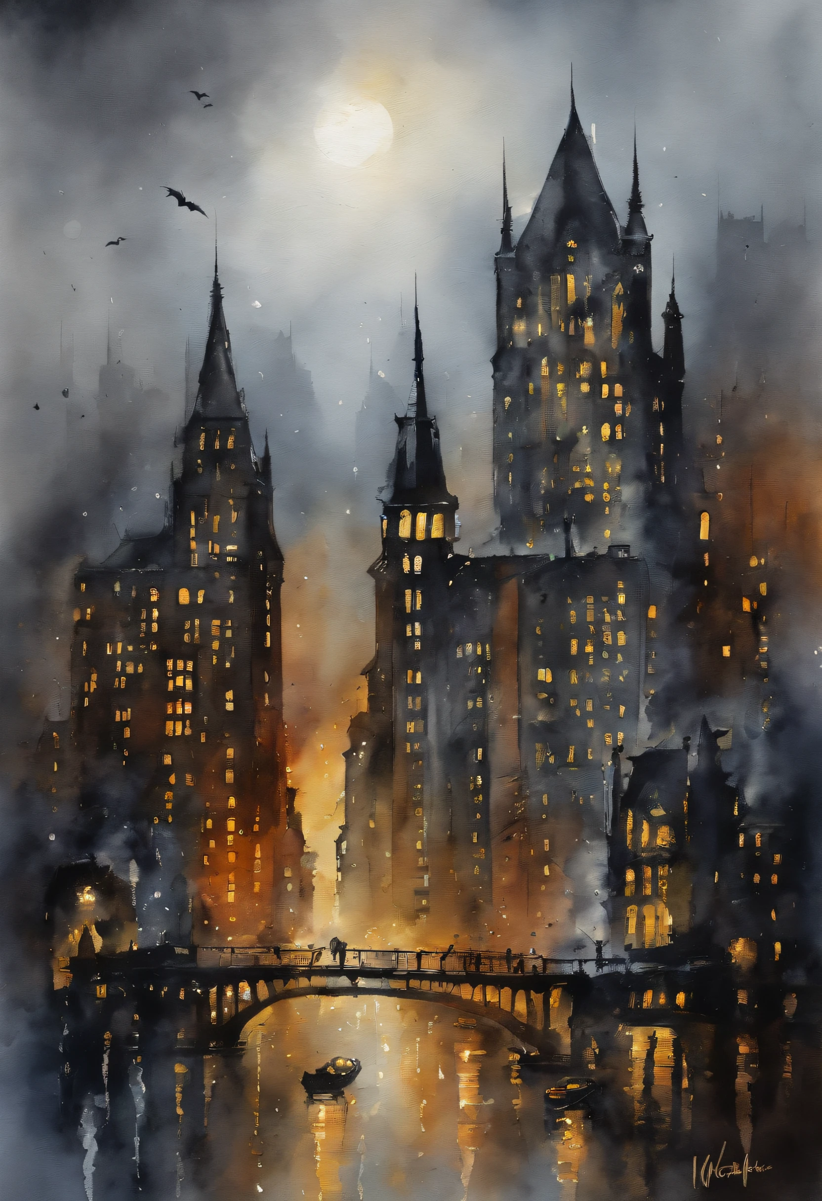Gotham City with Batman
