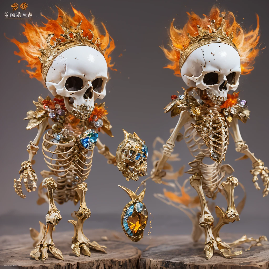 浅橘Skull 32K,Phoenix Immortal Demon Skeleton Realm, Chance encounter with Liu Hanshu,tmasterpiece, Better quality, Still photography,Muppet skeletons,There are terriers,Linen coarse cloth skeleton holding a puppet triceratops skeleton,The animal images are super vivid and cute,sprout,intelligent,Crayon texture light skeleton,200 Creativity,depth of fields,Puppet skeletons with orange-red furry,National style crystal skeleton circle,Flying nine-tailed fat skull flame ethereal toad star,Golden-black damask white rabbit fur bra,Fuchsia pink diamonds, Tulle burgundy diamond shin guard,Red Crystal Skull Explosion 1:900 miniatures,Front view,Pure transparency,Wear boxing gloves,Ice is permeable to gas,Film light and shadow,Panorama ultra-wide angle,extremely happy,The texture of the real person is delicate,Strong visual impact,Hyper-detailing,Dream crystal skeleton,Refined face,prettyeyes,high saturated,Wear reflective sunglasses with a thick gold thread,crystal-clear,Good sense of perspective,Light and shadow effects,16K smooth,The surface is not well lit,Fluttering black hair crystal skeleton,((Crystal skeleton))