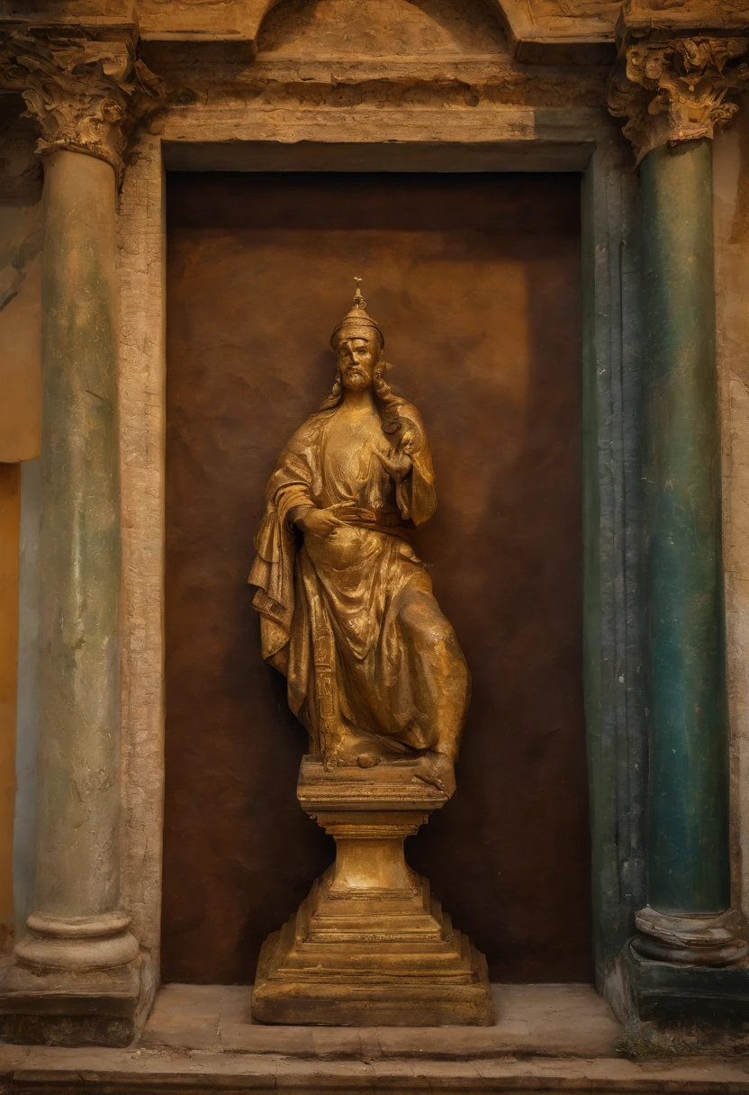 On an oil canvas, de cores suaves e brandas,
Um velho rei repousa, In your hand, o cetro manda.
O tom de bege envolve-o, majestoso e sereno,
Em seu trono de autoridade, ele reina com seu aceno.
Sua coroa de ouro brilha, relic of a strong past,
Os anos, as soft strokes, esculpem sua sorte,
A idade gravada nas rugas, marks of time to be traced,
Mas sua dignidade perdura, seu reinado a resplandecer.
Os olhos cansados, mas repletos de sabedoria,
Contemplam o reino, com profunda maestria,
O trono de madeira, Ancient and venerable,
Sustentou o peso dos anos, became unforgettable.
In oil painting, o velho rei se imortaliza,
Its history and its greatness, ali se eterniza,
Numa paleta de cores suaves, bege e dourado,
He is the guardian of a time, um rei venerado.
A cor bege, como o tempo, suave e discreta,
Envolve o rei em sua aura, Full story,
On oil canvas, sua majestade se consagra,
Um velho rei em seu trono, eterna saga.