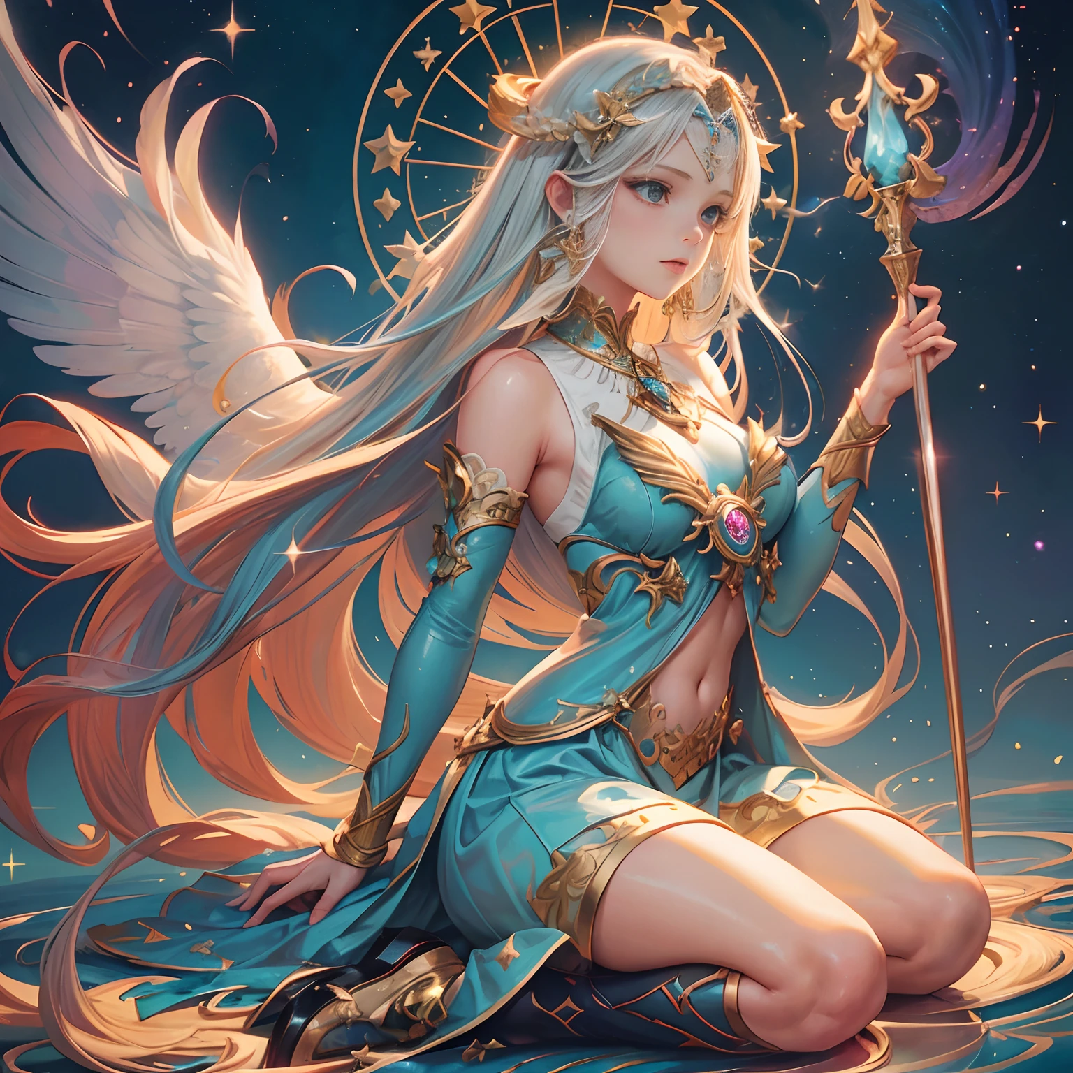((best quality)), ((masterpiece)), (detailed), alluring succubus, ethereal beauty, perched on a cloud, (fantasy illustration:1.3), enchanting gaze, captivating pose, delicate wings, otherworldly charm, mystical sky, (Luis Royo:1.2), (Yoshitaka Amano:1.1), moonlit night, soft colors, (detailed cloudscape:1.3), (high-resolution:1.2), small detailed, huge open chests,