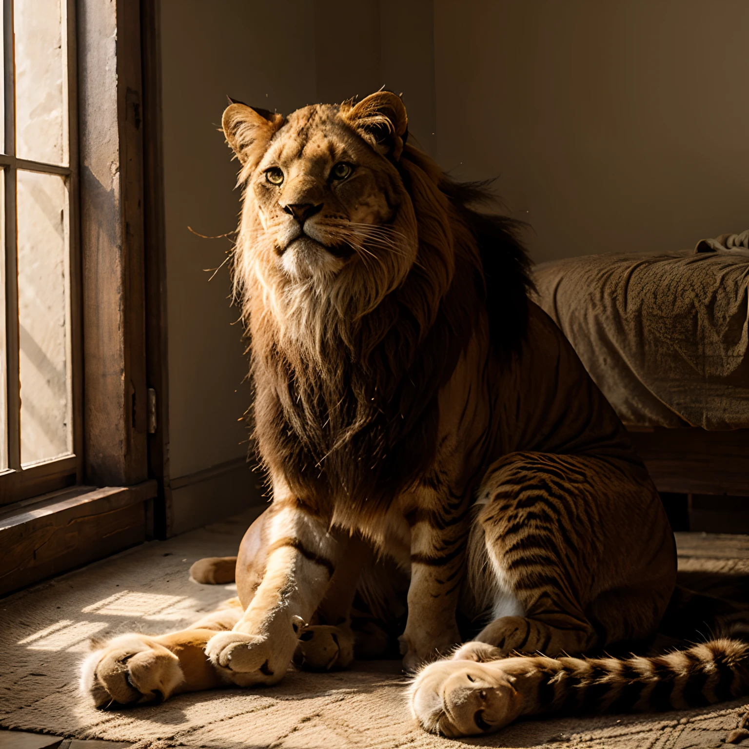 Cat with lion