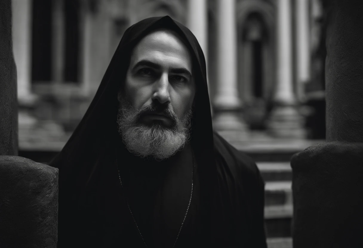 "Crie uma imagem que represente a figura de um Anticristo, Placing only one Antichrist in the image in a modern context. The Antichrist is portrayed as a charismatic and attractive individual, com cabelo bonito e um rosto curto bonito, O Anticristo com um palito. A imagem deve se concentrar nisso ( pessoa) somente em ((Uma pessoa)), Who is in a modern city environment with a blurred background. O Anticristo exala uma aura de poder e encanto, que atrai as pessoas para ele. Contudo, there is an underlying sense of darkness and opposition to God in their behavior. The image should convey the contrast between its external beauty and the dark features associated with the concept of Antichrist."