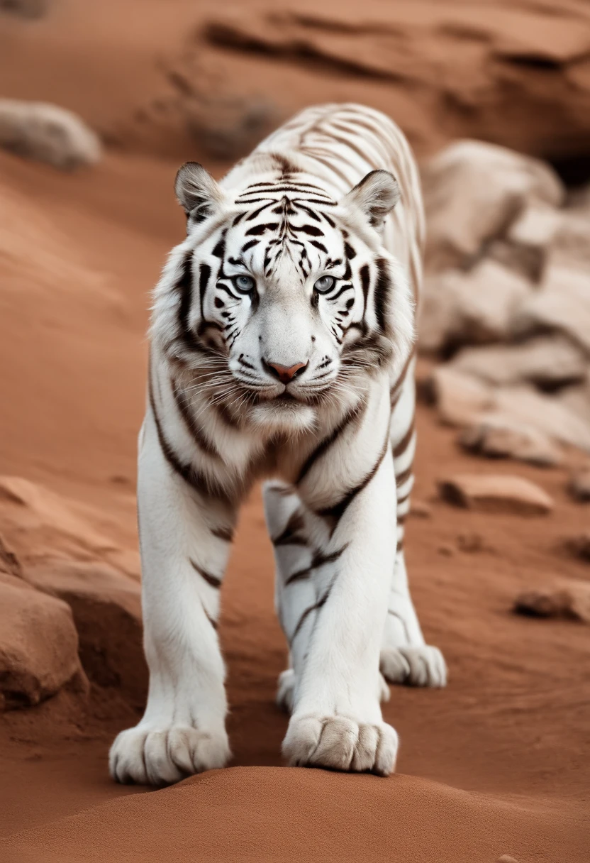 White tiger on mars