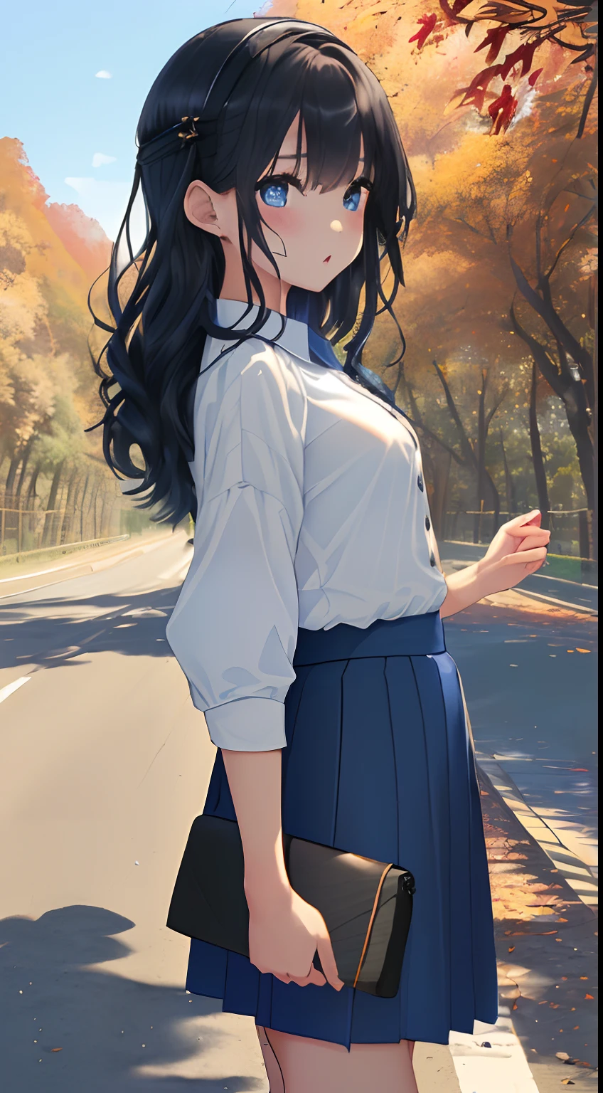 (8k, RAW Photos, 最high quality, masterpiece:1.2), high qualityのRAWカラー写真, Professional photo shoot, Cinematic Light, night、Late night、alone, (((young woman, Gal))), (Sharp features), (Small face), (Skin with attention to detail:1.2), clavicle, Cute Face, Beautiful appearance, Long eyelashes,Girl Turning Around, smile, (Black Hair, Long straight line), high school student, Red tie, High School Uniform:1.2, Navy oversized knit vest, bracelet, Rolled up sleeves, White shirt, Mini skirt, night Park, Birds chirping, Embarrassing, sad, Artistic painting,Attractive thighs, loafers、(Very nice touch:1.2), (Watery eye), sad雰囲気, Oil painting style, Dark colors, (Are standing:1.5, lean on a tree, )(((Focus on the butt))), Smooth texture, Gazing Eyes, Beautiful Skin, Glowing Skin, ((Perfect Fingers, Five Fingers, Anatomically correct)), Background Blur, high quality, Surreal, ((Very detailed, photo shoot)),,View from below、blush、(Many passersby)、Embarrassing、Full Body Shot、((backstyle))、((Grab the skirt))、Accentuate your butt、Turn around、look back、Embarrassed、blush、Healthy Thighs