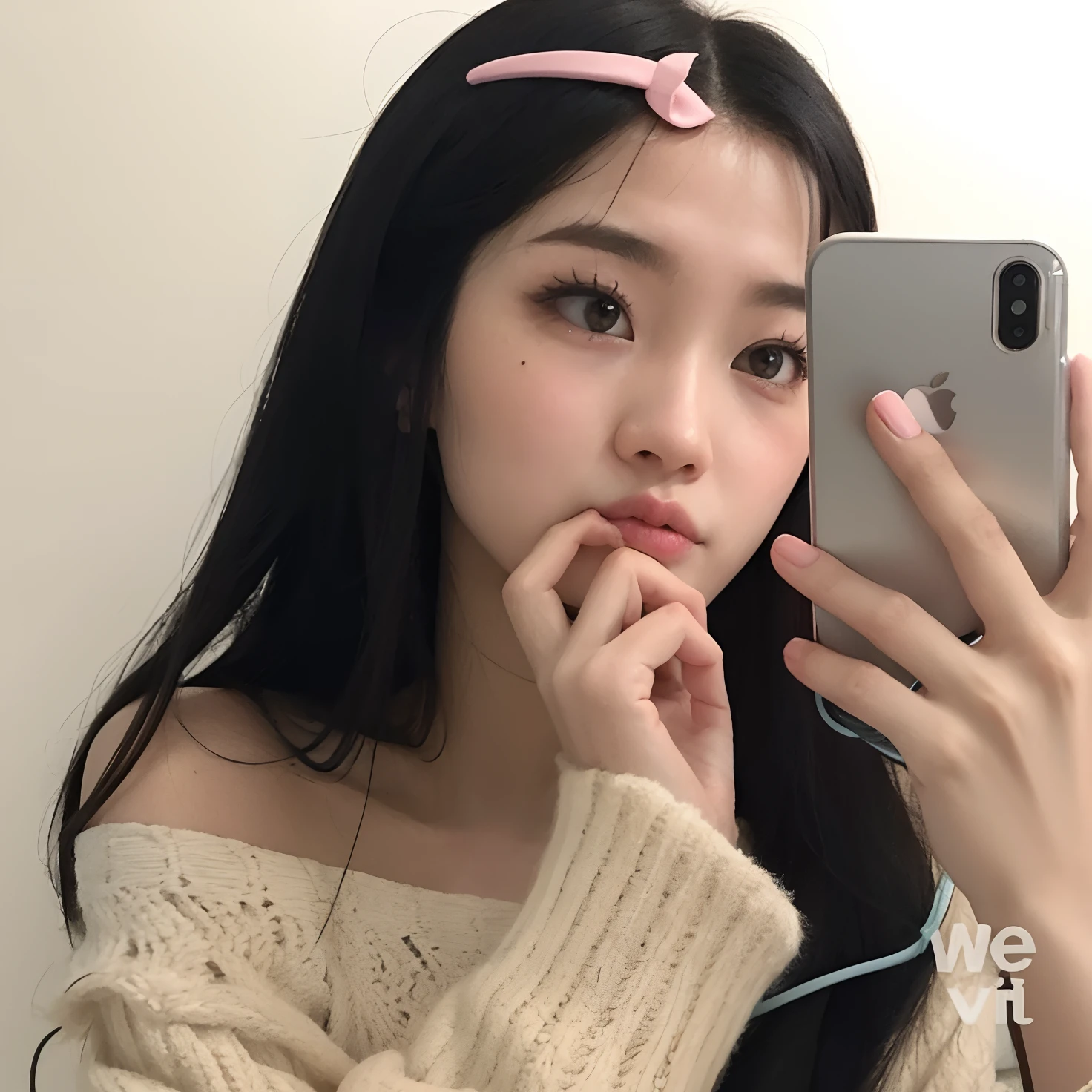 there is a woman taking a selfie with her cell phone, Ulzzang, wan adorable korean face, Jaeyeon Nam, young cute wan asian face, menina coreana, Kim Doyoung, jennie blackpink, iphone selfie, Jinyoung Canela, com bonito - fino - rosto, 🤤 retrato da menina, Wenfei Ye, Xision Wu, jossi do blackpink