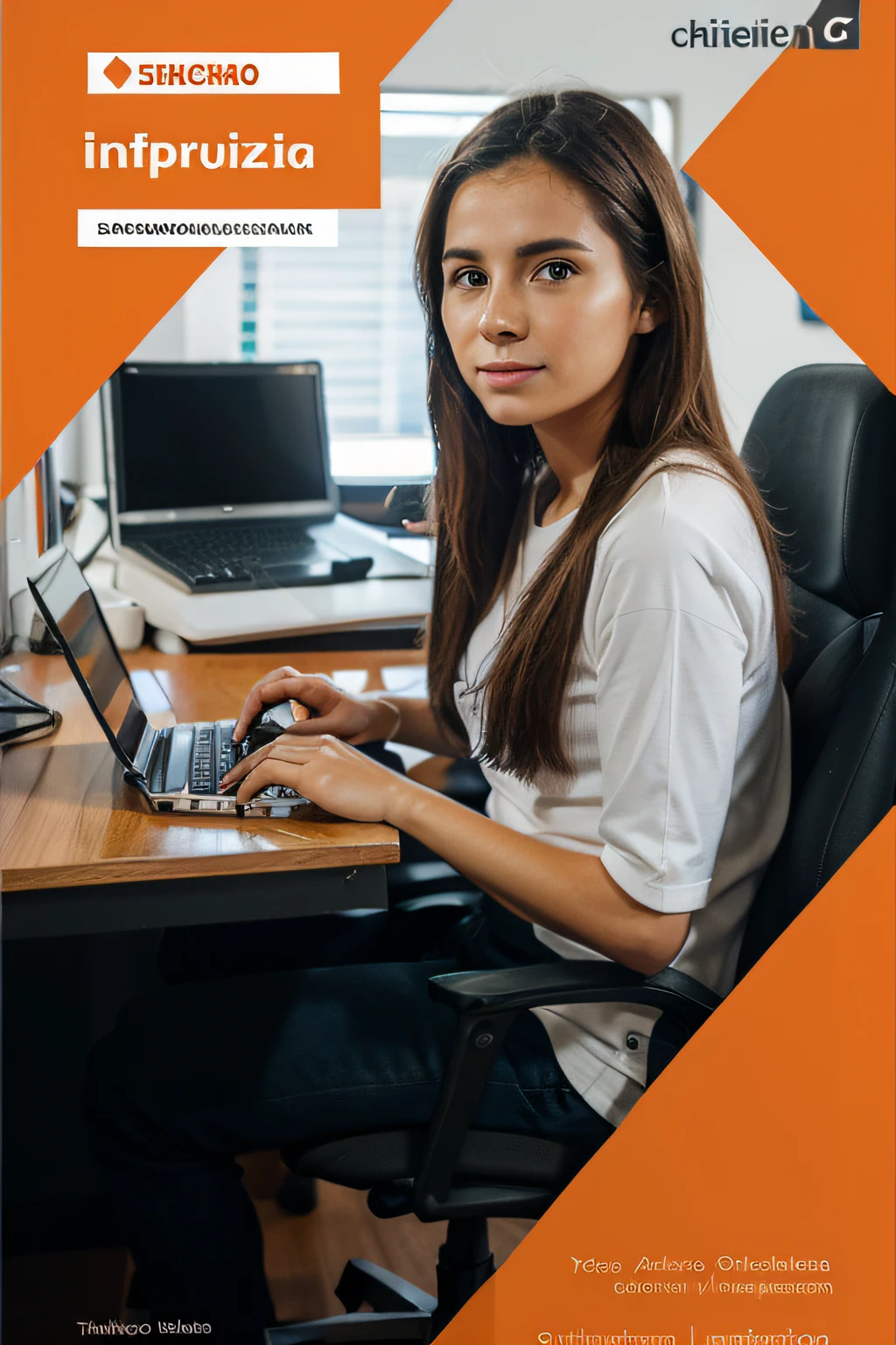 crie um flyer anunciando curso de informatica