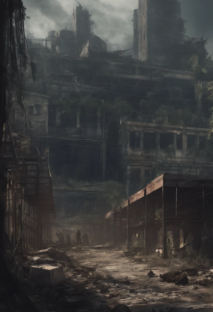scenecy, Zombie Apocalypse, the woods, Abandoned city, rust, Survivors, zombie, Dominant vegetation