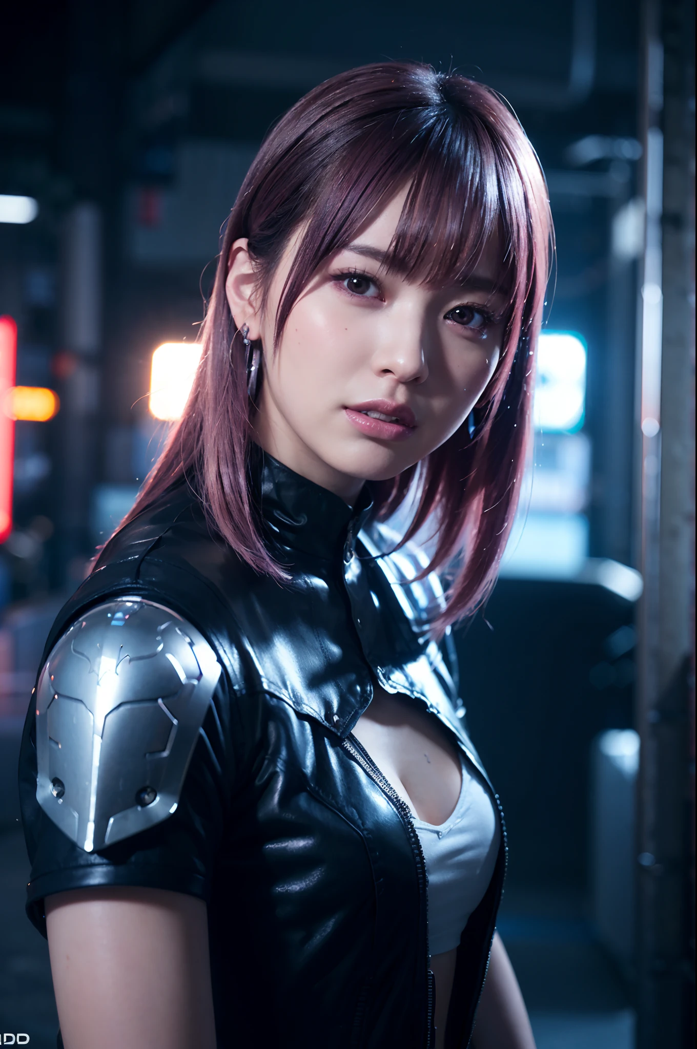 (Top Quality, Ultra High Definition, Photorealistic:1.4), (cowboy shot:1), 2 Beautiful Girls, (Kpop Idol), Detailed Face, (Hair Style: Pink:1, fullbang, shortbob-style:1), political posing, seductive expression, Contrapposto, Perfect Anatomy, , Professional Lighting, ((wearing Futuristic Police Racing Suits, low-minkirt, police wappen, High-tech Headset, military waist gun-holder, racing gloves, transceiver, handgun)), (Cloths colors based on silver pink black white), (background, crashed cars, fire, (Explosion)),