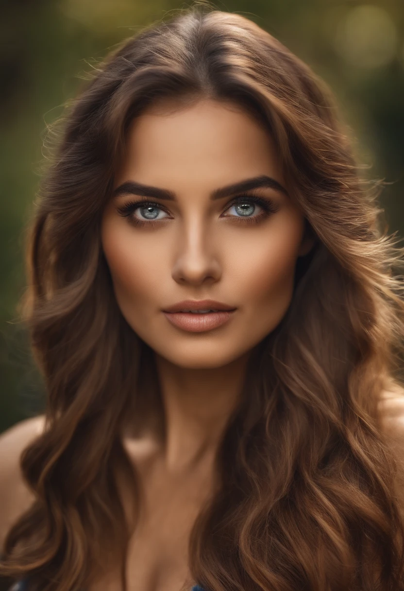 Mulher de cabelo cacheado, adolable, olhos marcantes.
