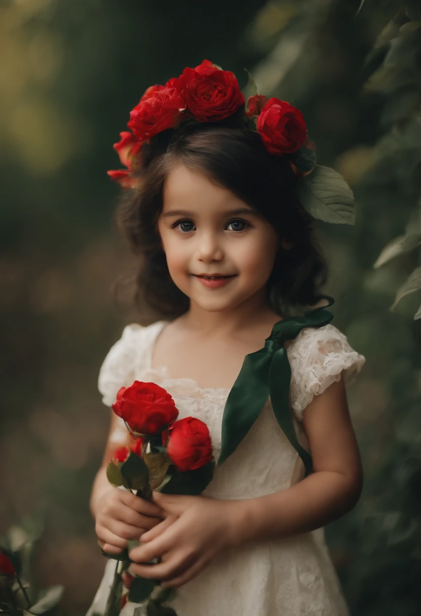 girl with red rose