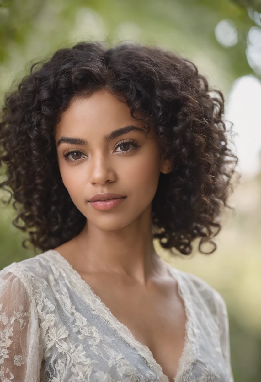 African-American girl about 30 years old 8 inches long curly hair, curly and short hair, Short, curly black hair, short curly hair, Curly bang, very short curly hair, Messy loops, Curly black hair Natural black hair, hispanic