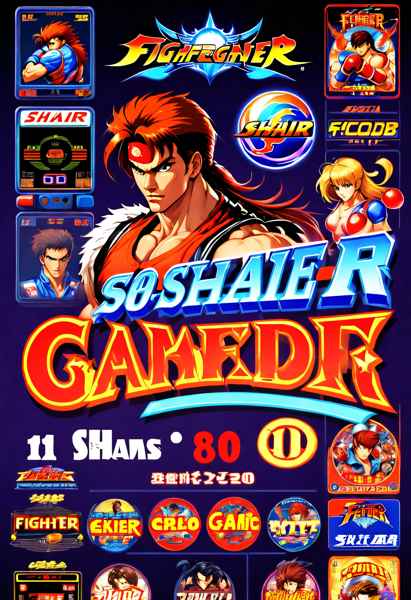80shair。。,Retro,Arcade games,Nostalgia,king of fighter